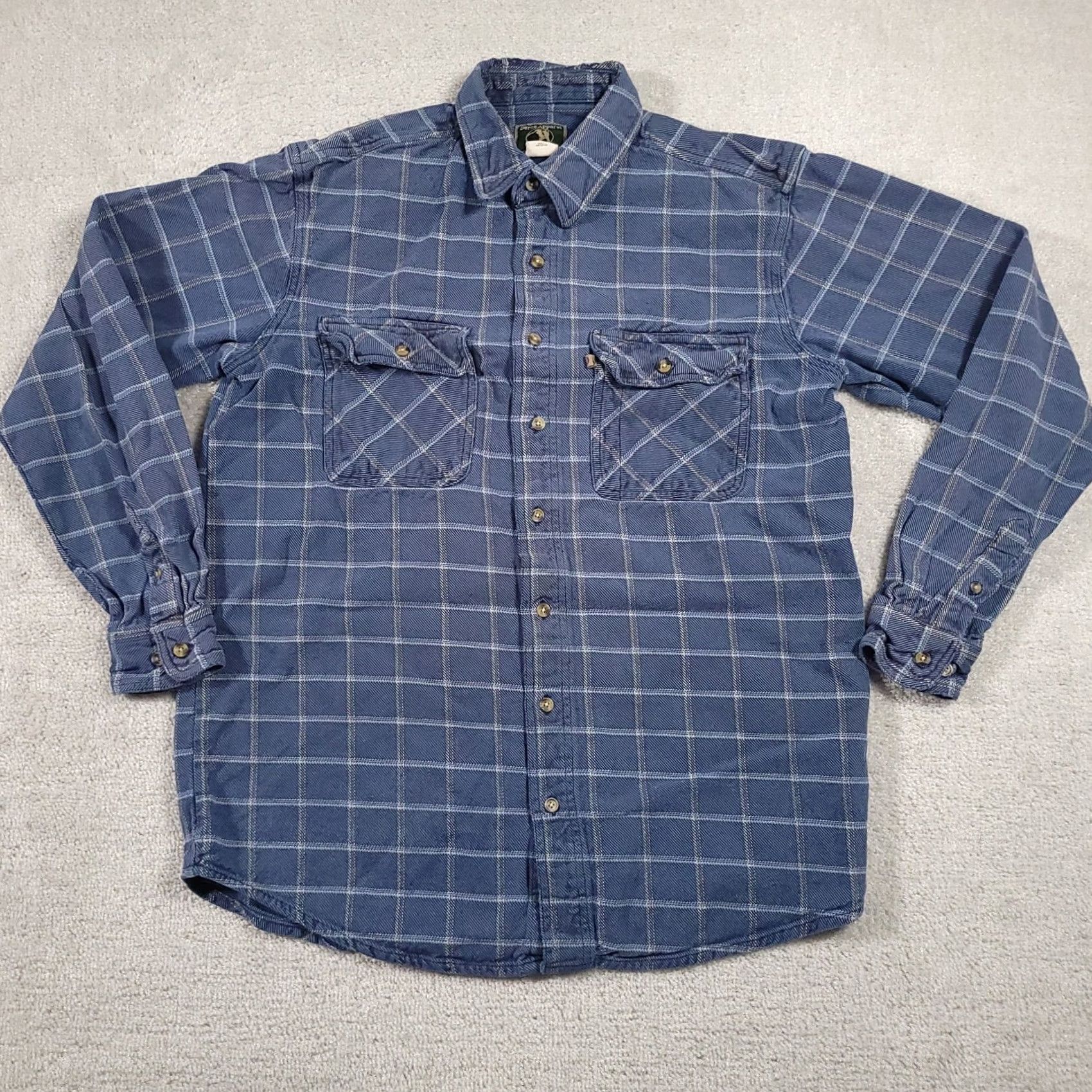 Vintage VINTAGE Berne Apparel Shirt Mens LT Button Up Flannel Shacket Shirt Jacket Heavy Blue Size US L / EU 52-54 / 3 - 2 Thumbnail