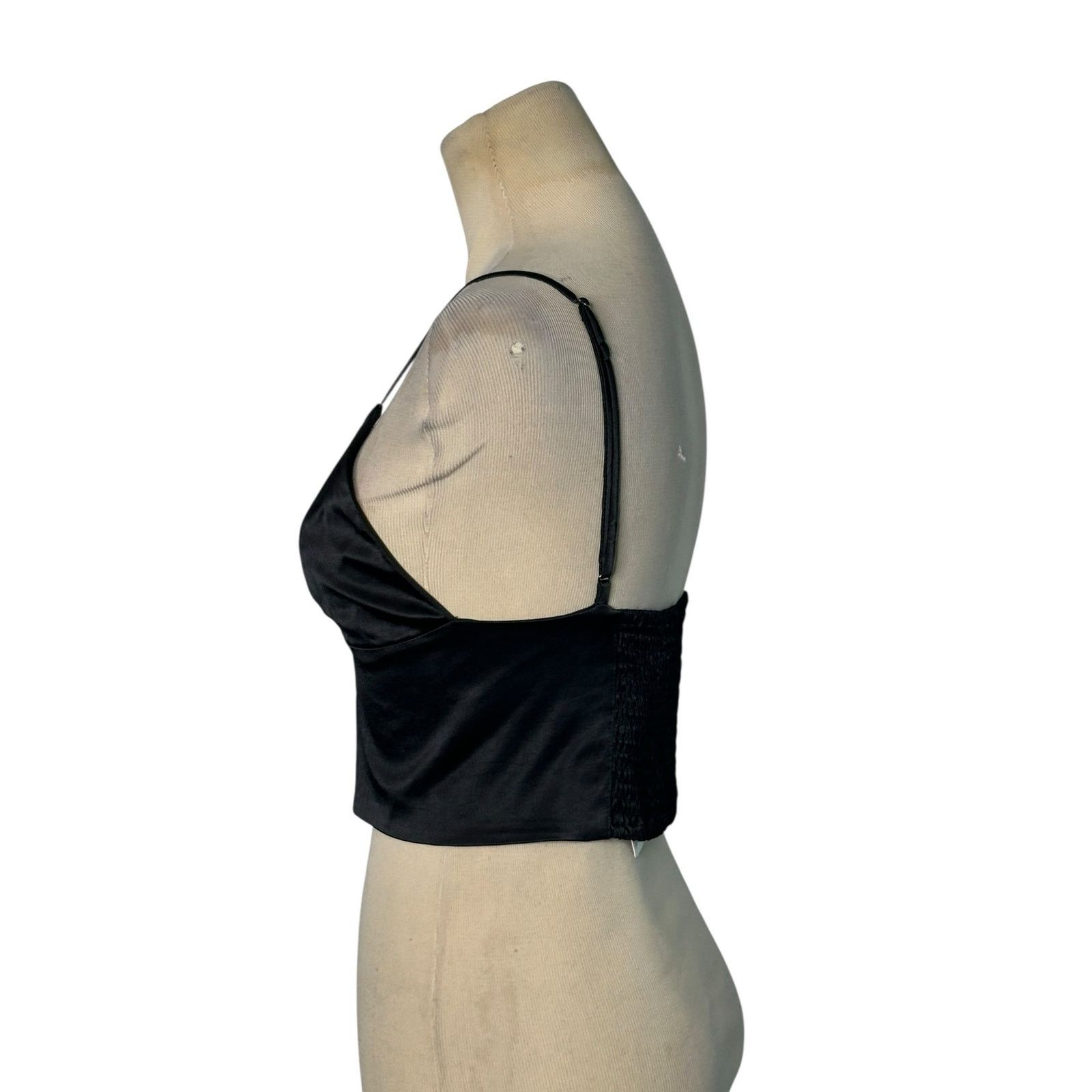 Zara Zara black satin crop cami size Medium Size M / US 6-8 / IT 42-44 - 9 Thumbnail