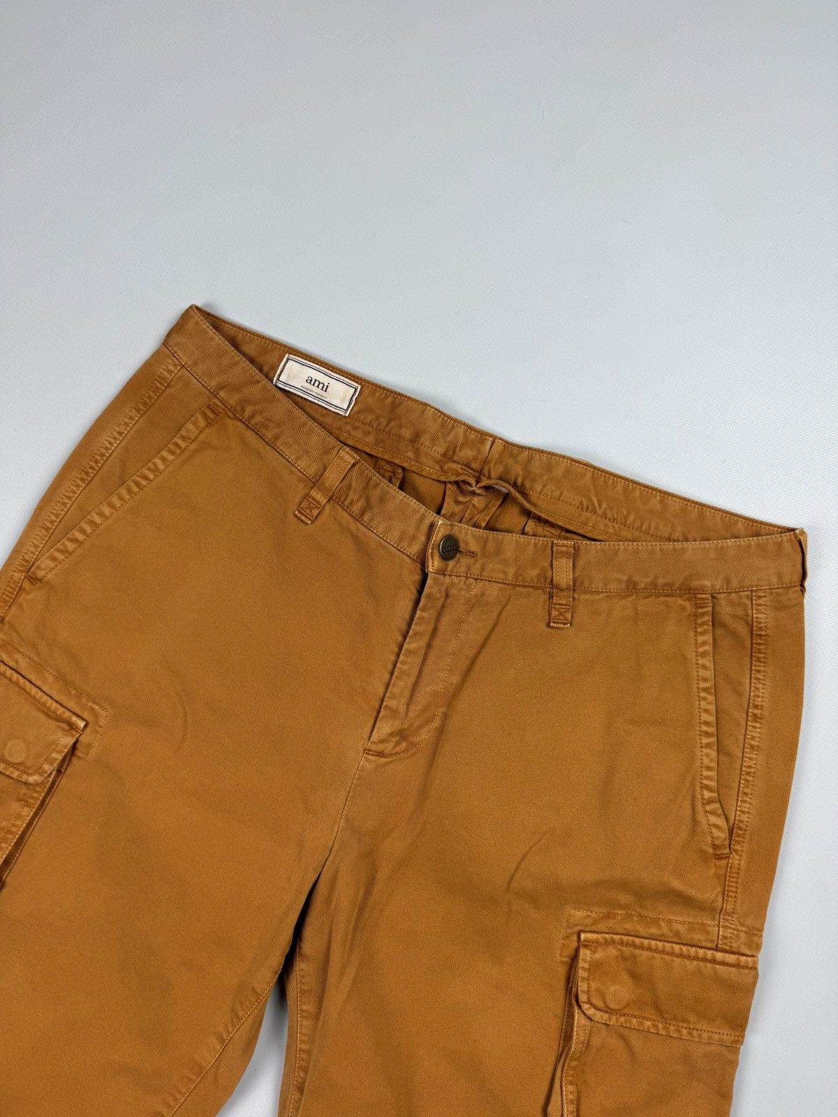 Designer Ami Alexandre Mattiussi Men’s Garment Dyed Cargo Shorts Size US 34 / EU 50 - 2 Thumbnail