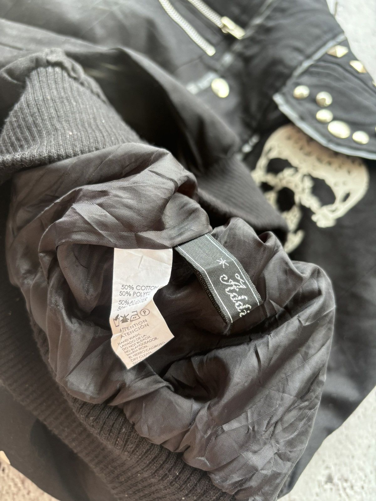 Le Grande Bleu (L.G.B.) Addictrap studded skull LGB punk style fur jacket Size US L / EU 52-54 / 3 - 9 Thumbnail