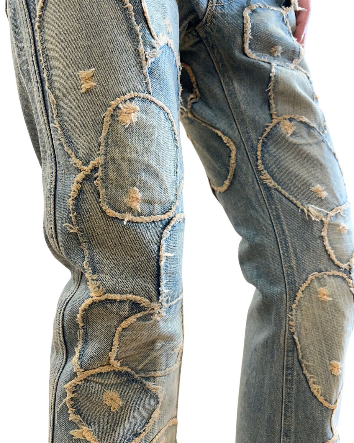 Cosmic Wonder Rare🔥1999 Cosmic Wonder ‘MADONNA’ Patchwork Distressed Denim Size 30" / US 8 / IT 44 - 6 Thumbnail