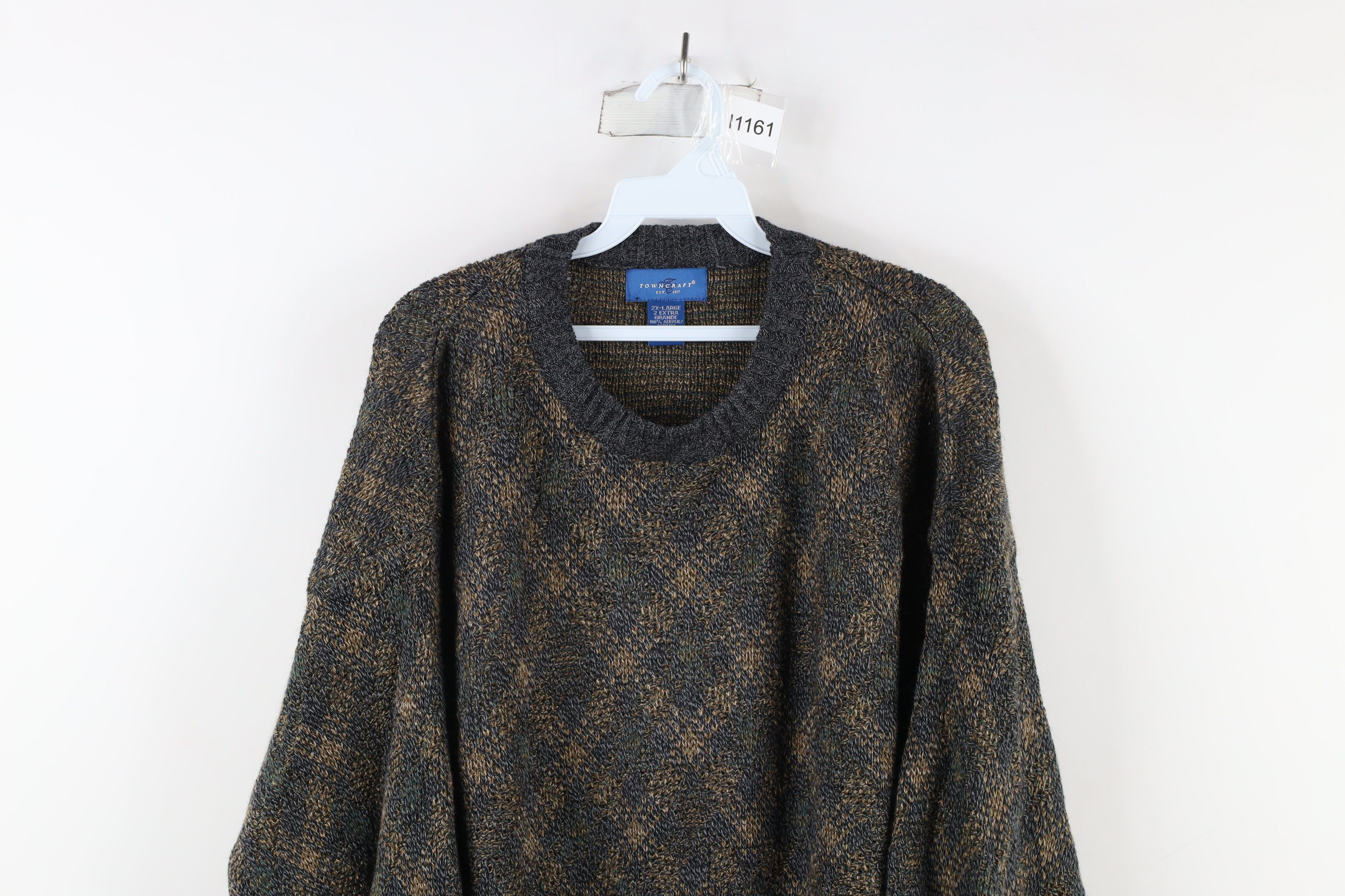 Vintage Vintage 90s Coogi Style Rainbow Argyle Diamond Knit Sweater Size US XXL / EU 58 / 5 - 2 Thumbnail