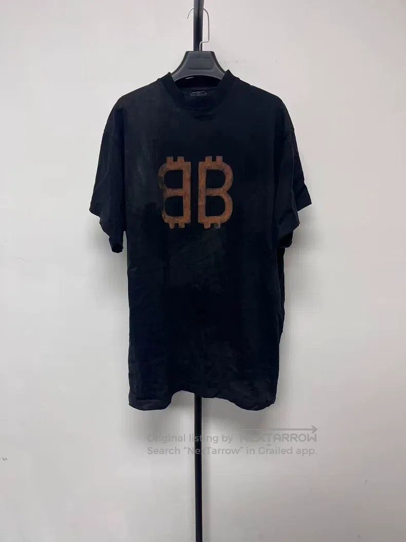 Balenciaga Balenciaga Solid Color Letter Printed Round Neck Short Sle Size US S / EU 44-46 / 1 - 1 Thumbnail