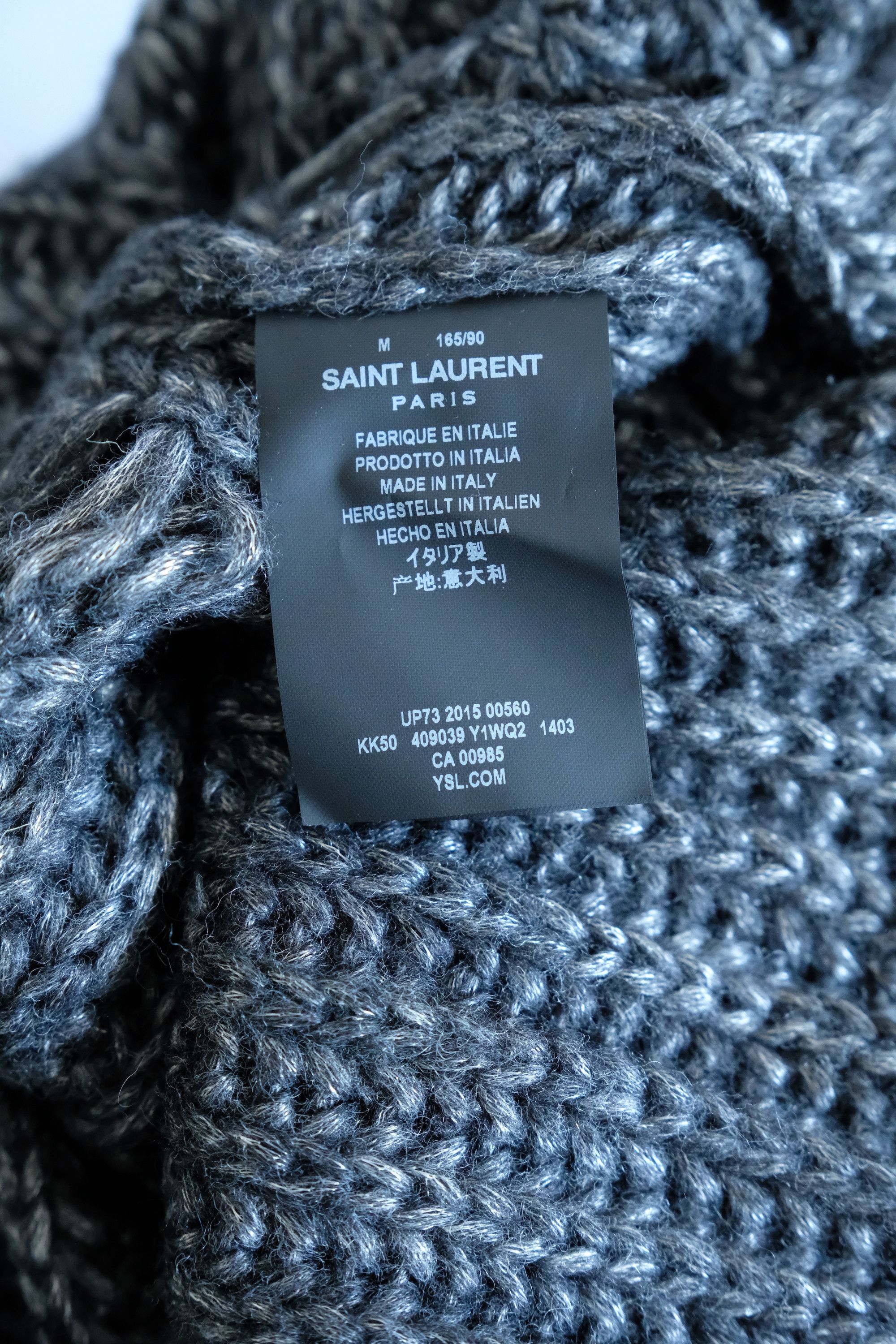 Hedi Slimane × Saint Laurent Paris Saint Laurent Cardigan Knit Sweater SS16 Surf Sound M XL Size US M / EU 48-50 / 2 - 10 Thumbnail