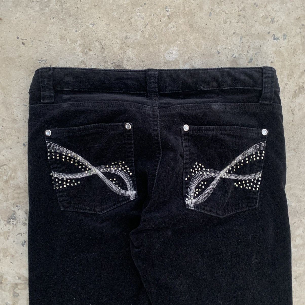 DOROTHEE SCHUMACHER Vintage Crazy Dorothy Perkins Women’s Flared Velvet Jeans Size 25" / US 0 / IT 36 - 9 Thumbnail