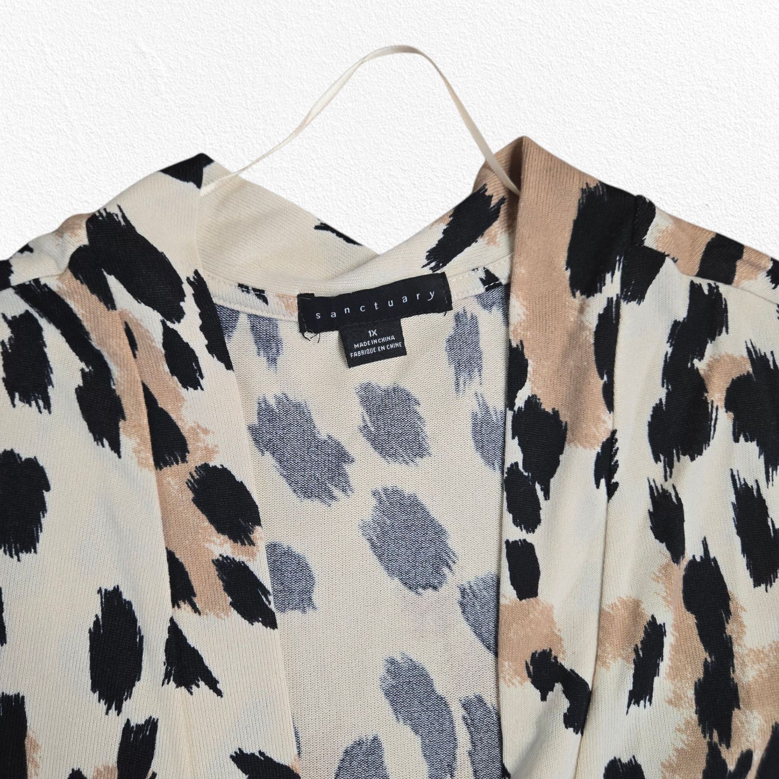 Sanctuary Sanctuary Leopard Print Open Front Cardigan Size 1X Size XXL / US 16-18 / IT 52-54 - 6 Thumbnail