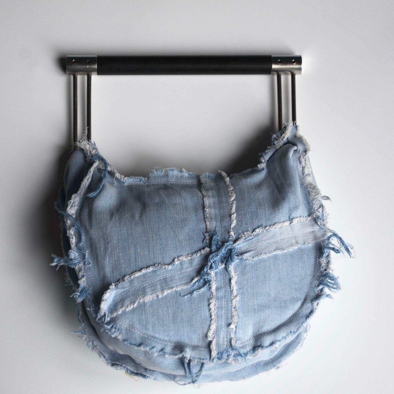 DENIM TOP HANDLE BAG