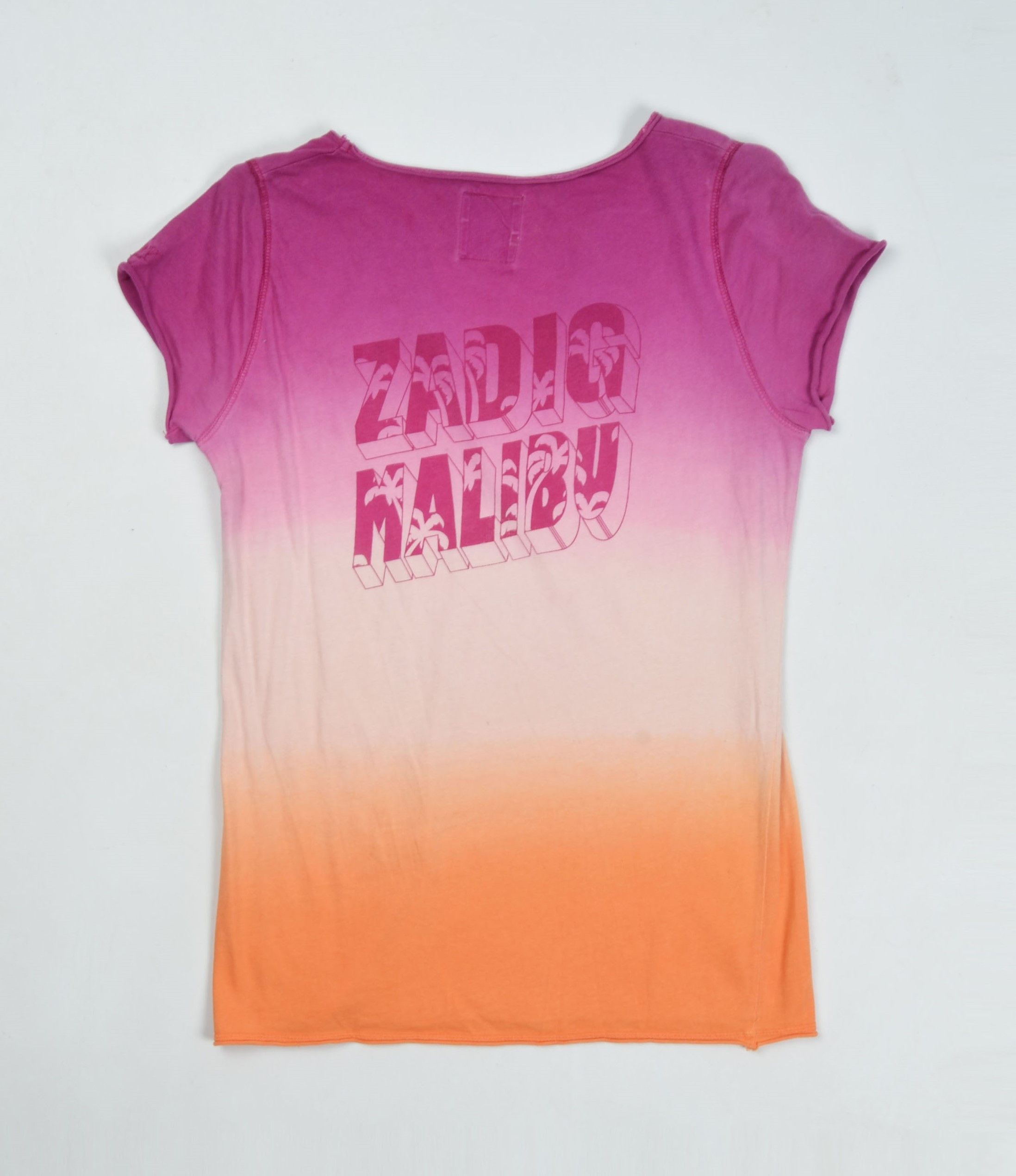 Zadig & Voltaire Zadig & Voltaire Multicolor Gradient V-Neck T-shirt Top Size S / US 4 / IT 40 - 5 Thumbnail