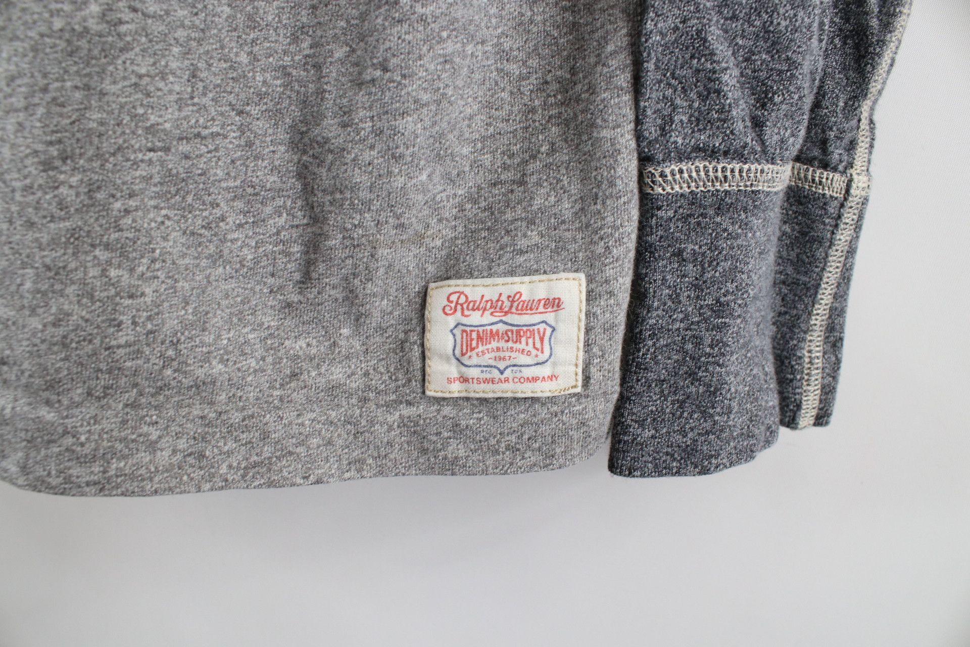 Polo Ralph Lauren Vintage Ralph Lauren Denim Long Sleeve Henley T-Shirt Gray Size US L / EU 52-54 / 3 - 4 Thumbnail