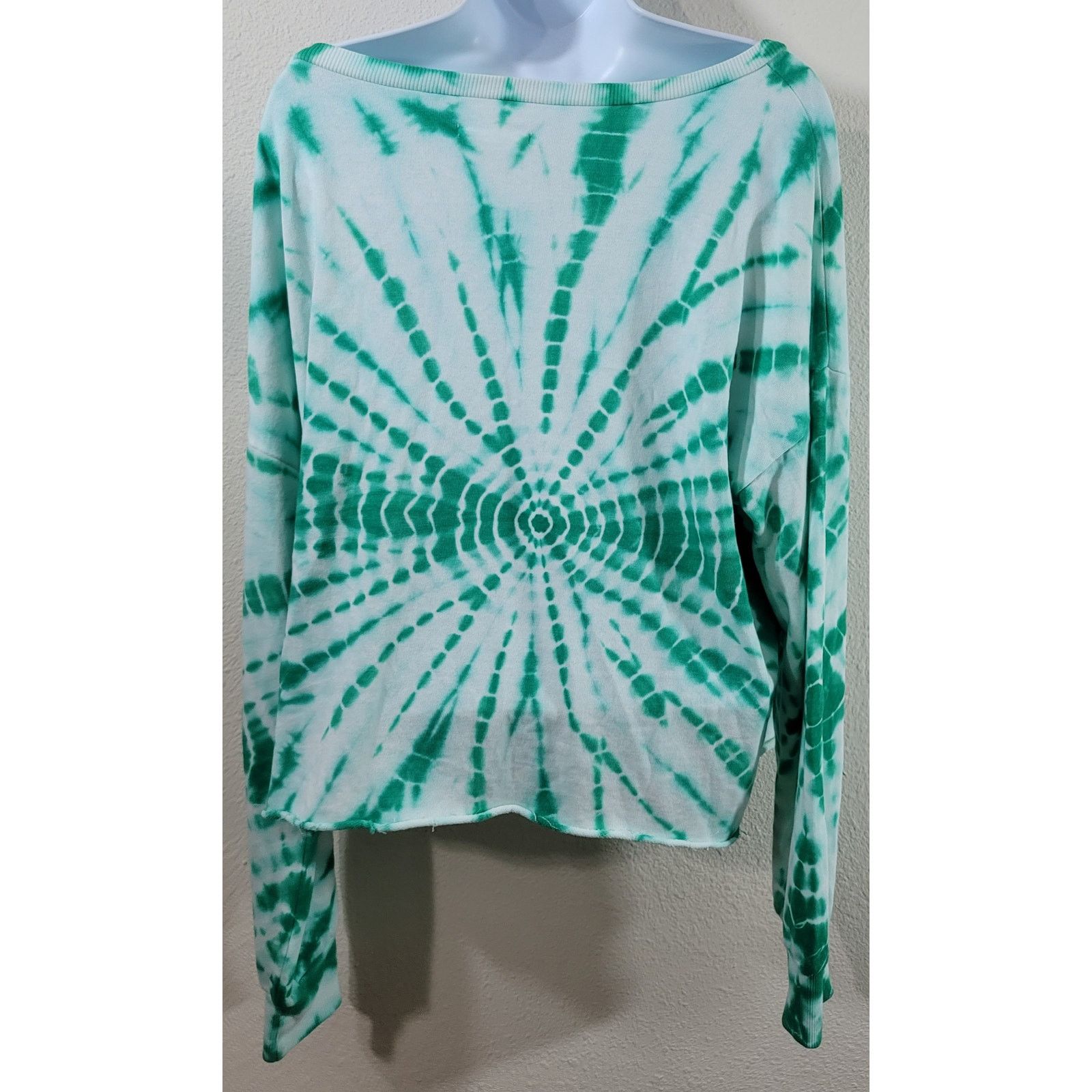 Other Green Tie Dyed Whiskey Business Cropped Sweatshirt XXL Size XXL / US 16-18 / IT 52-54 - 2 Thumbnail