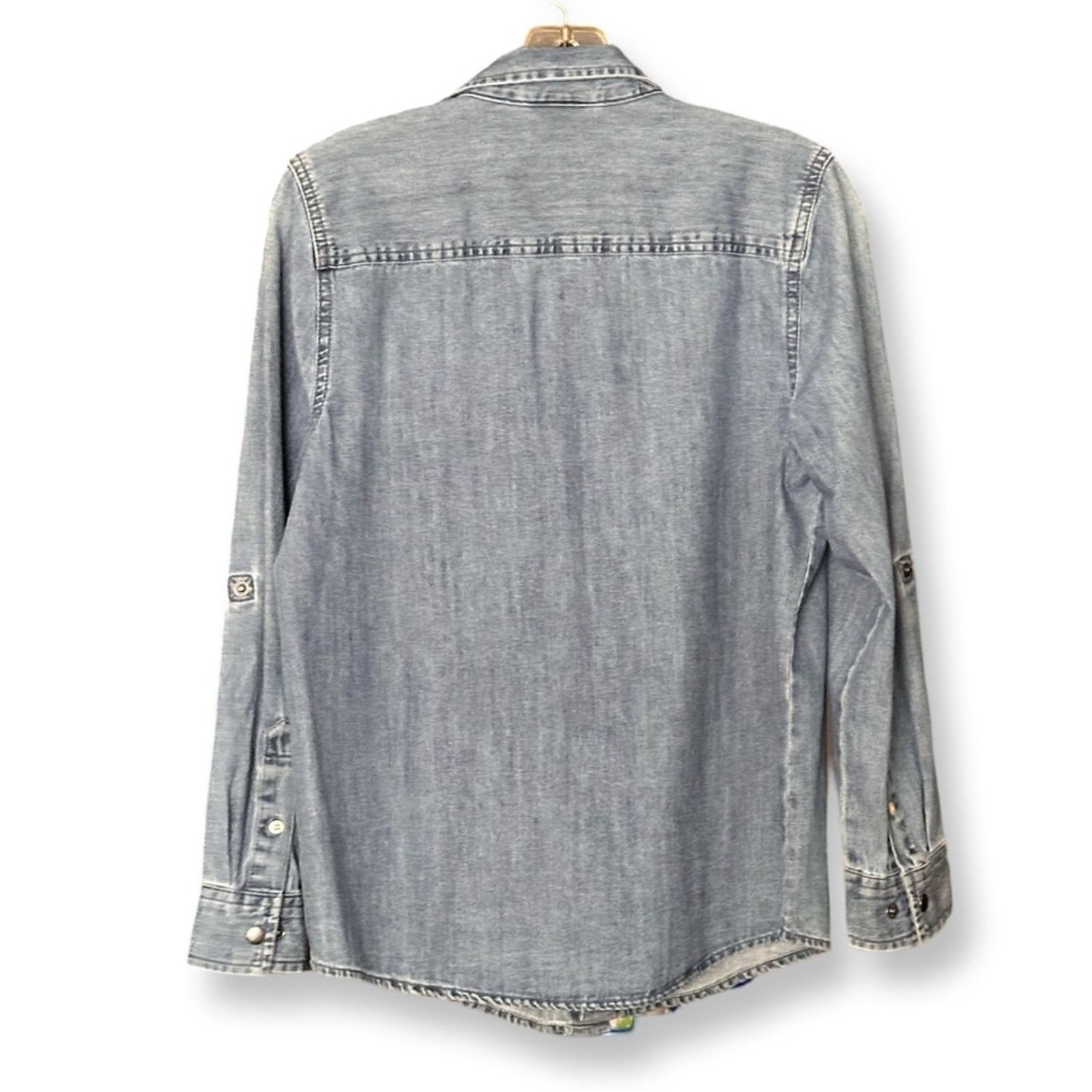 Other Vintage Deadstock There Abouts Denim Snap Front Denim Shirt Size L / US 10 / IT 46 - 2 Thumbnail