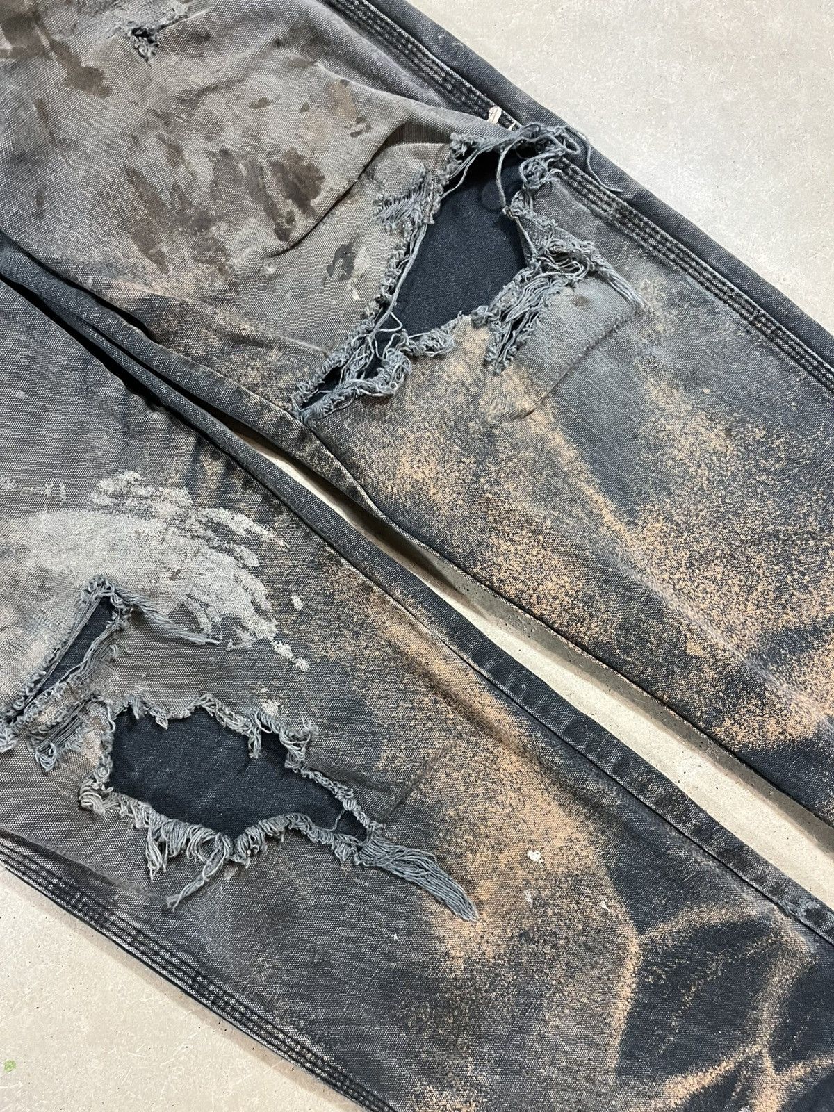 Dickies Vintage Dickies Canvas Work Pants Faded Distressed Black Size US 34 / EU 50 - 5 Thumbnail