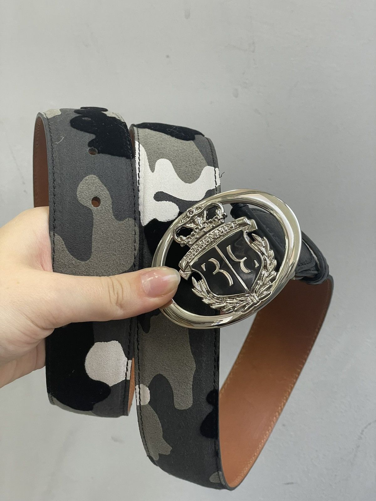 Billionaire Couture Rare leather camo Billionaire couture leather belt Size ONE SIZE - 6 Thumbnail