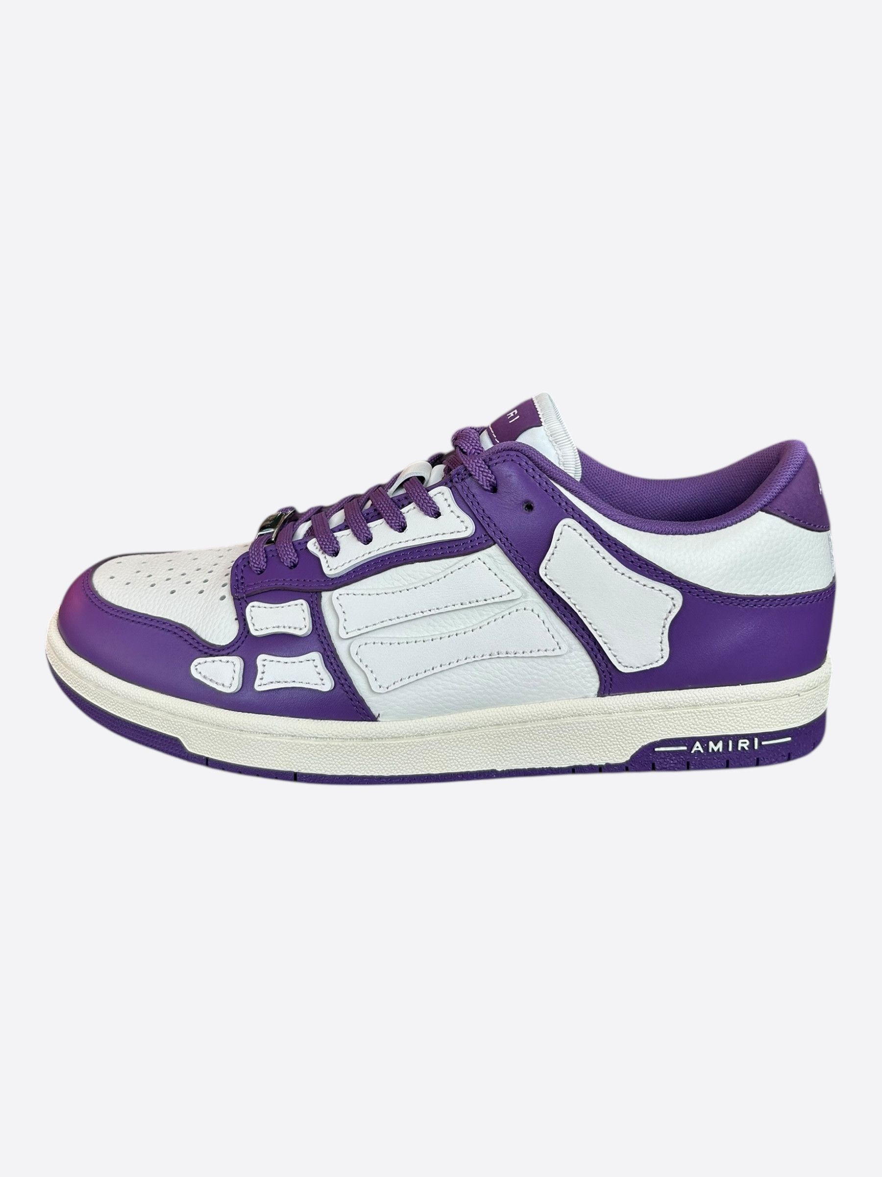 Amiri Amiri Purple & White Skel Low Top Sneakers Size US 13 / EU 46 - 3 Thumbnail