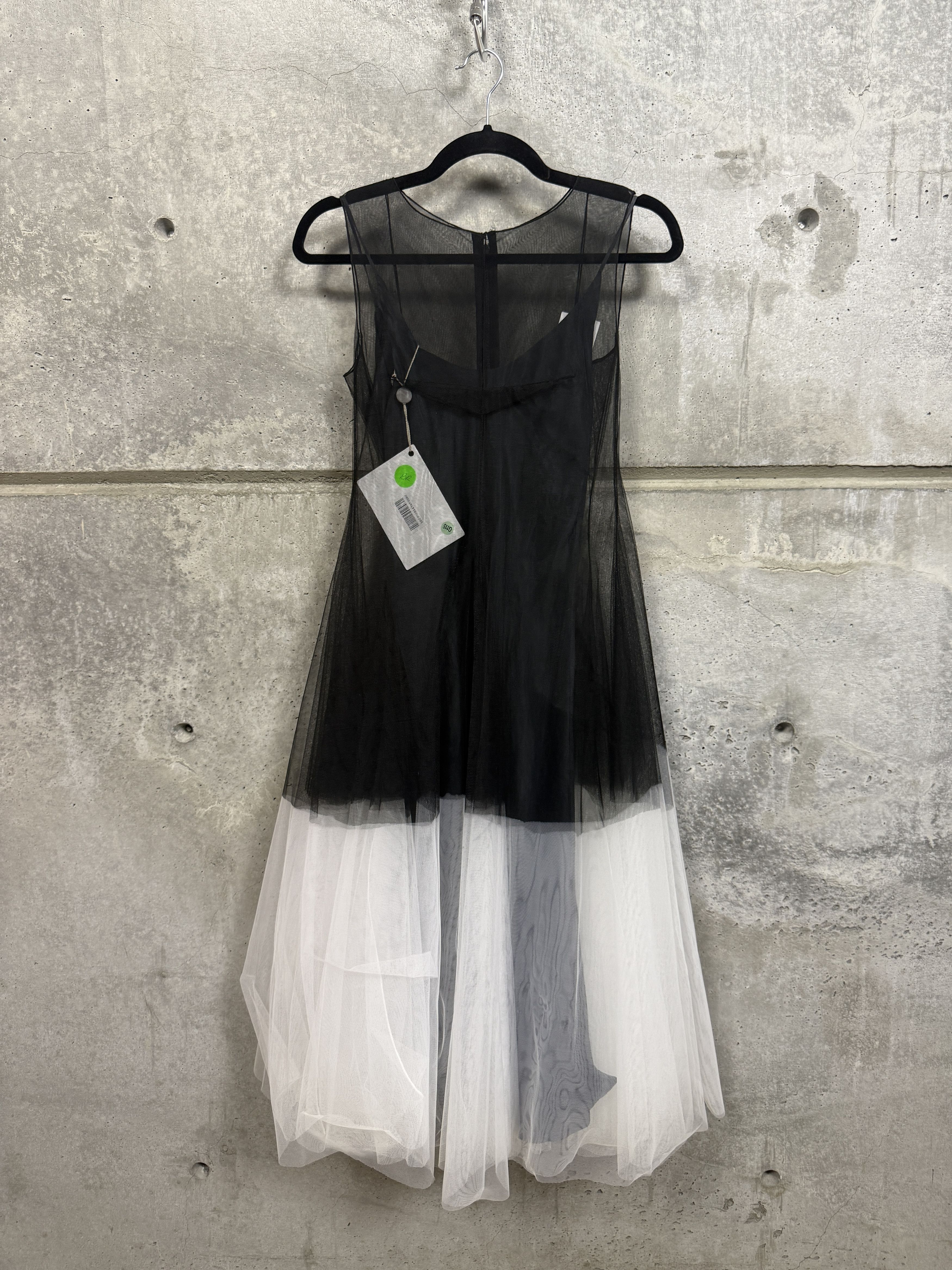 Marc Le Bihan Marc Le Bihan Black/White Silk Midi Dress Size XS / US 0-2 / IT 36-38 - 1 Thumbnail