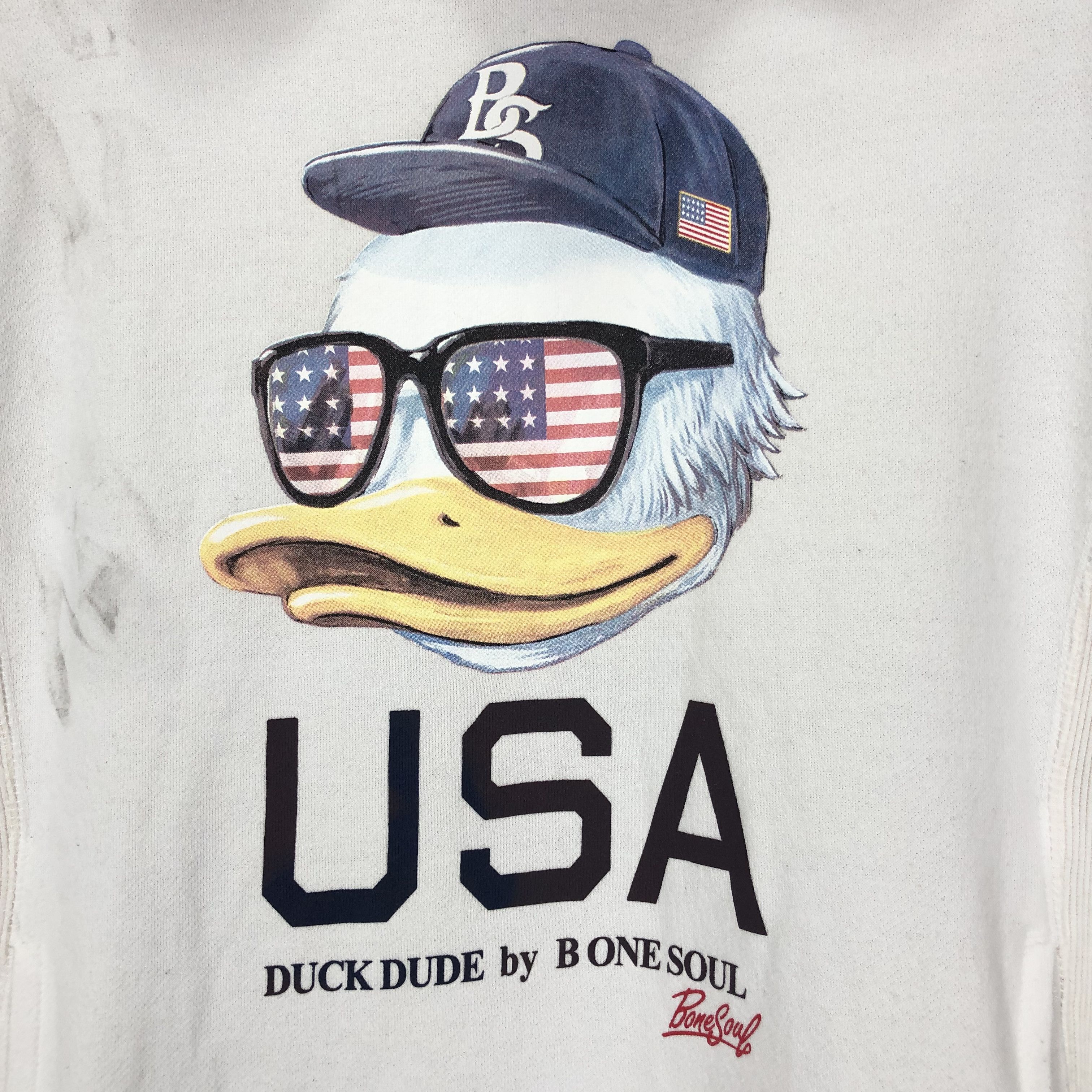 Japanese Brand DUCK DUDE by B ONE SOUL Hoodie Pullover #1688/05 Size US S / EU 44-46 / 1 - 2 Thumbnail