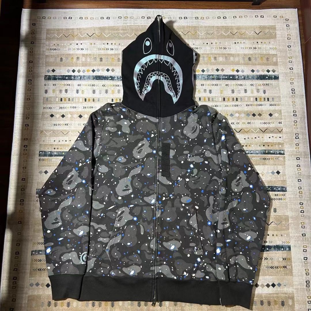 Bape Space Camo Shark Hoodie | Grailed