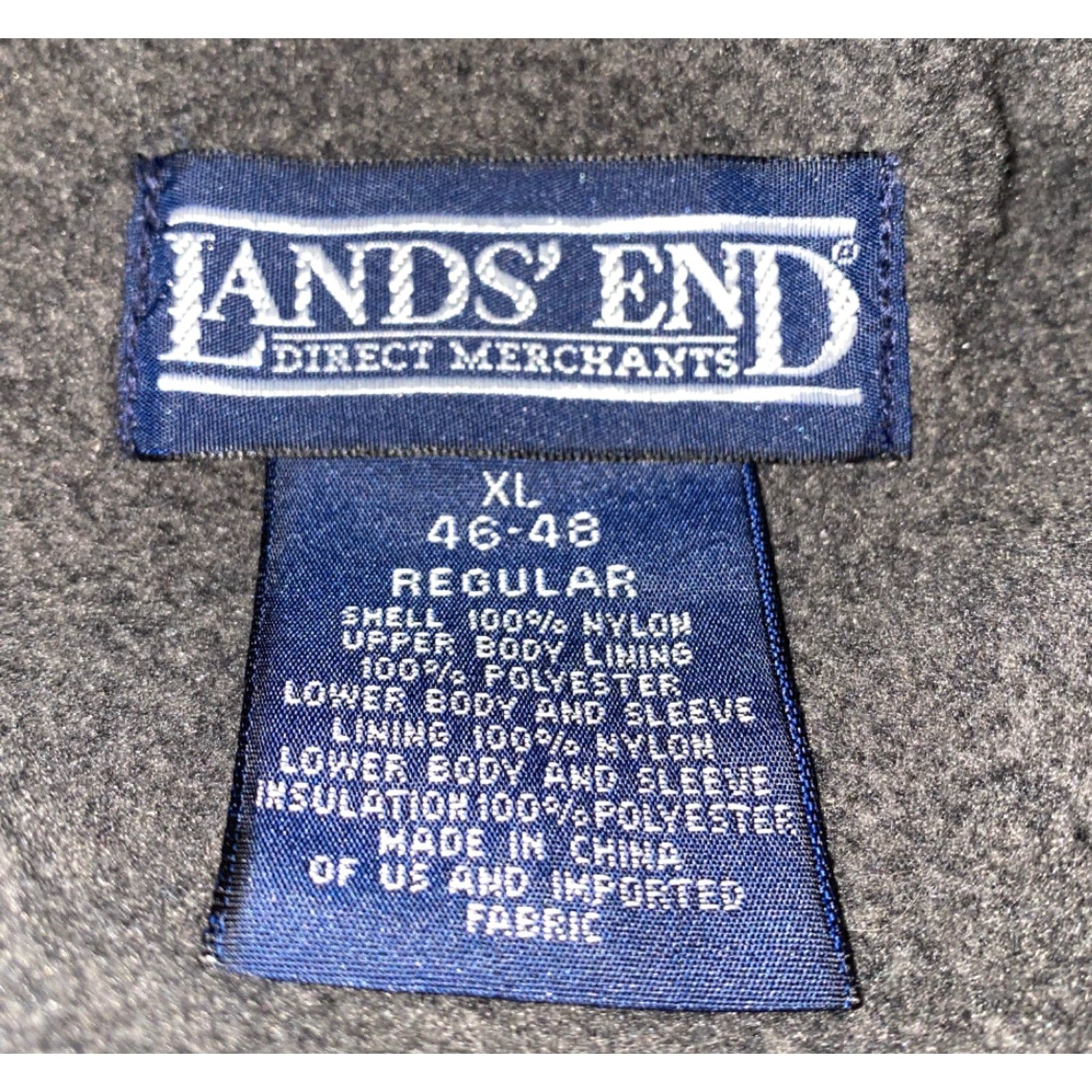 Lands' End Lands' End Mens Blue Fleece Lined Nylon Jacket XL Regular Full Zip Mens Casual EUC Size US XL / EU 56 / 4 - 6 Thumbnail