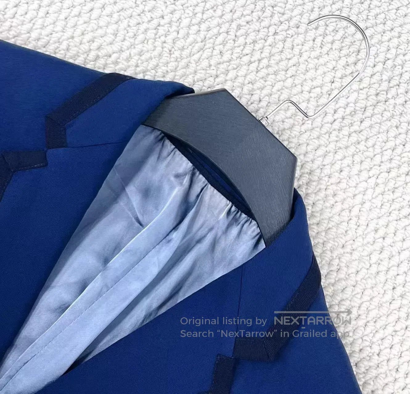 Gucci gucci embroidered navy blazer jacket unisex. Size US L / EU 52-54 / 3 - 3 Thumbnail