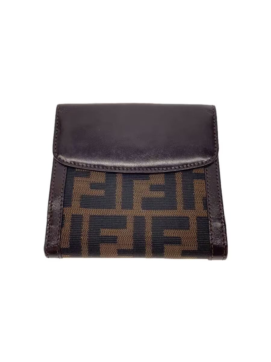 Fendi Canvas Bi-Fold Wallet Brown