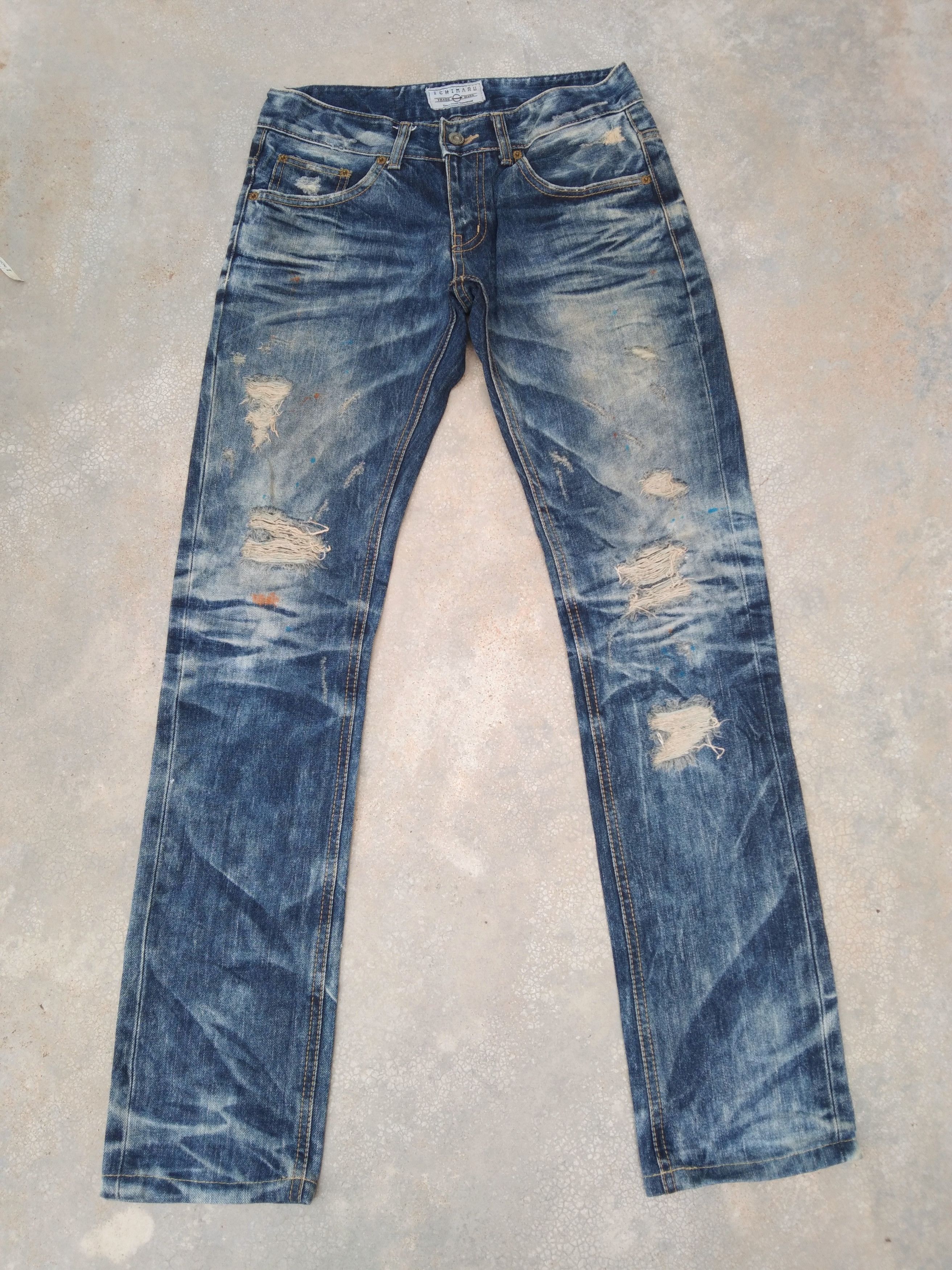 Japanese Brand Vintage Distressed Japan Jeans ICHIMARU Grunge Retro 28x32 Size US 28 / EU 44 - 1 Thumbnail