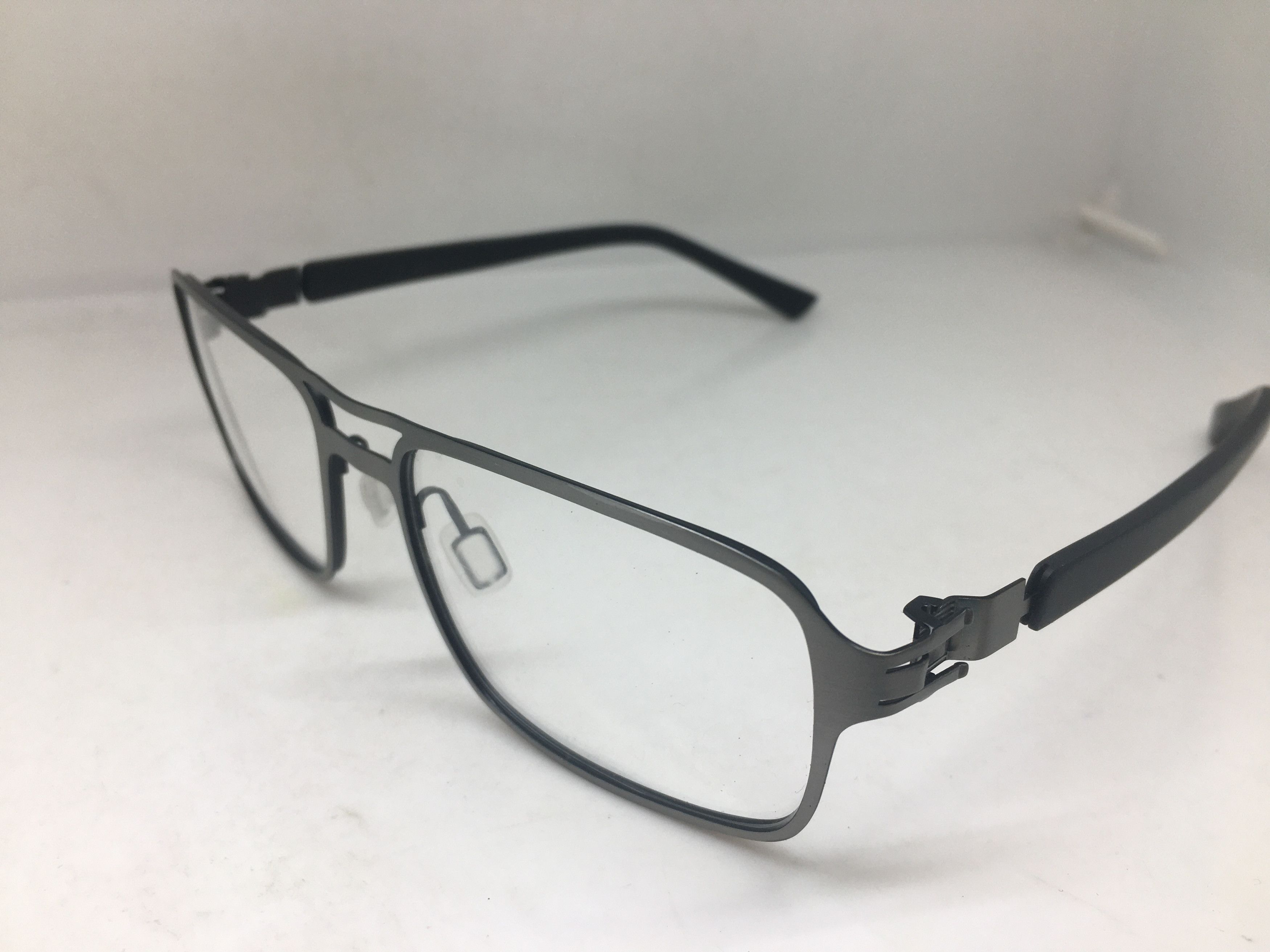 Other Grey Silver Alloy Aviator Eyeglasses Frame Pilot Size ONE SIZE - 3 Thumbnail