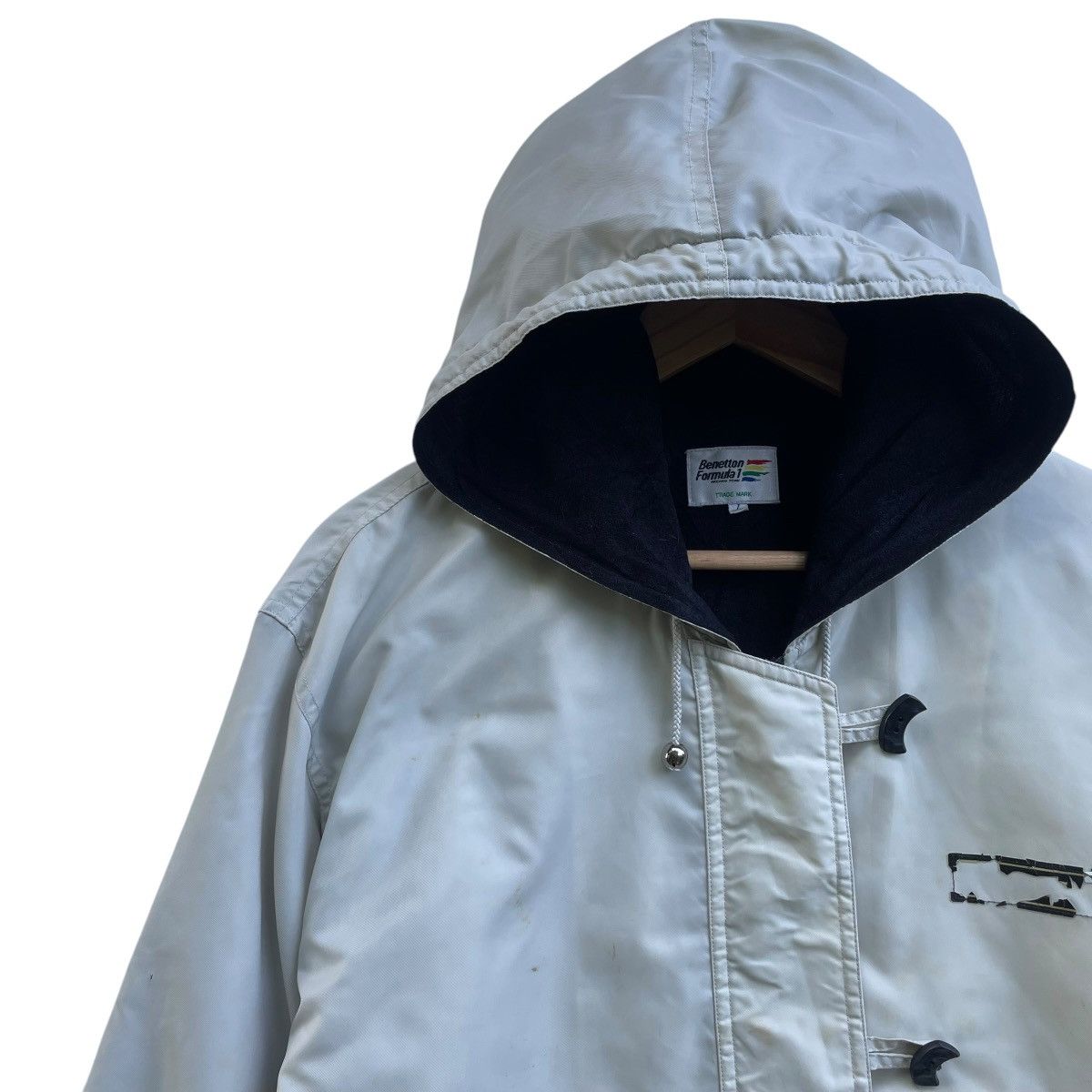 Formula 1 💥Vintage Benetton Formula One Hooded Jacket Size US L / EU 52-54 / 3 - 3 Thumbnail