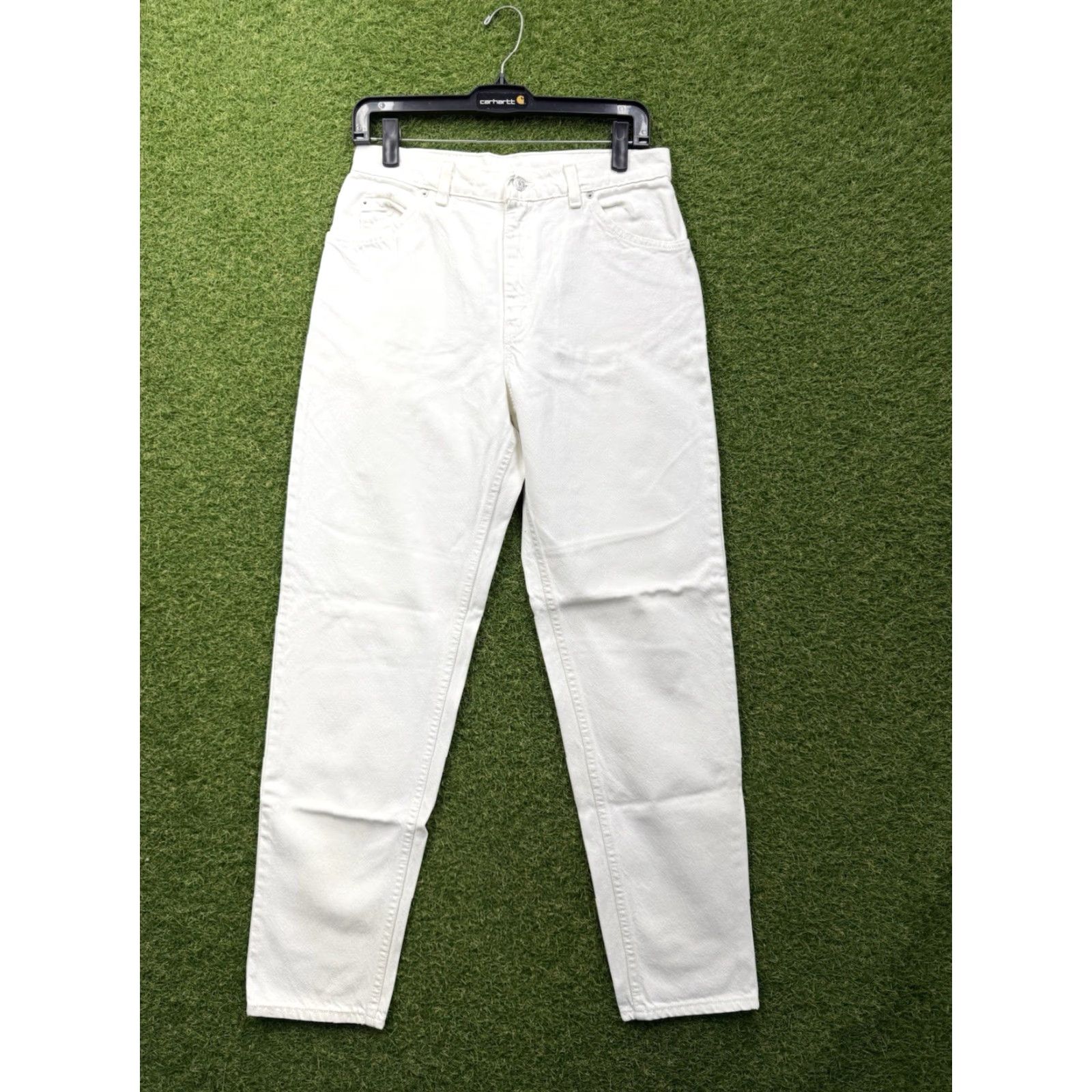 Levi's VINTAGE Levi's 950 Jeans Womens 11 Junior M White High Rise Orange Tab 90s Taper Size 32" / US 10 / IT 46 - 2 Thumbnail