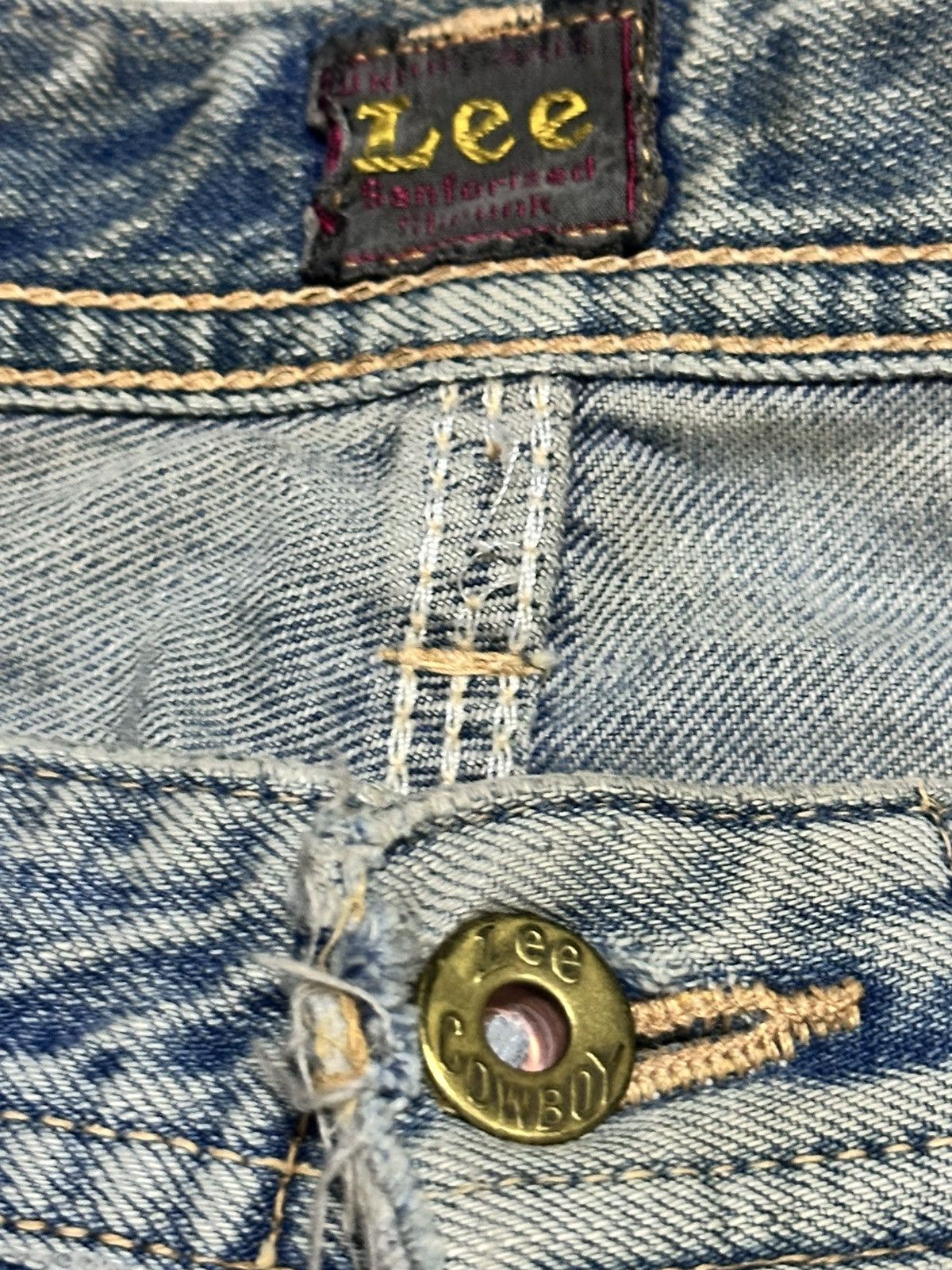 Lee Lee Vintage Distressed Jeans With Baggy Loose Style Mudwash Size US 33 - 10 Thumbnail