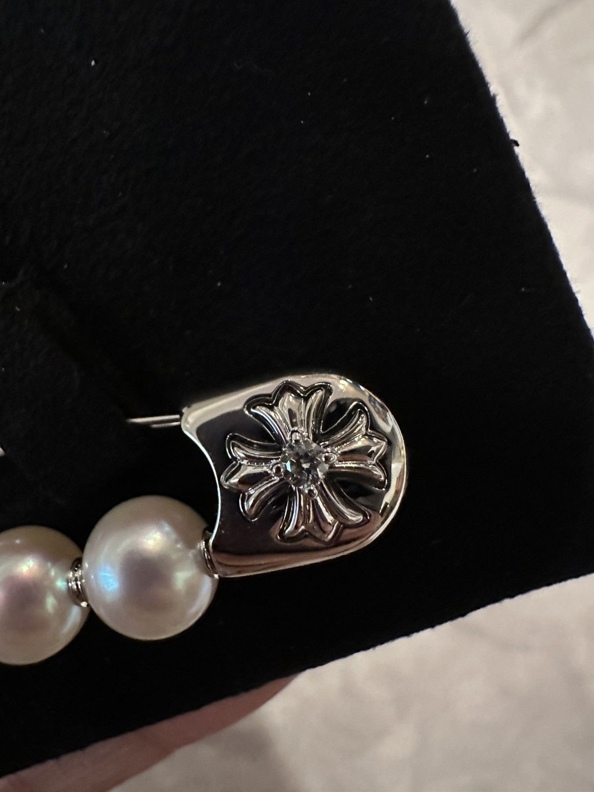 Chrome Hearts Chrome Hearts Mikimoto White Gold Diamond Pearl Safety Pin Size ONE SIZE - 5 Thumbnail