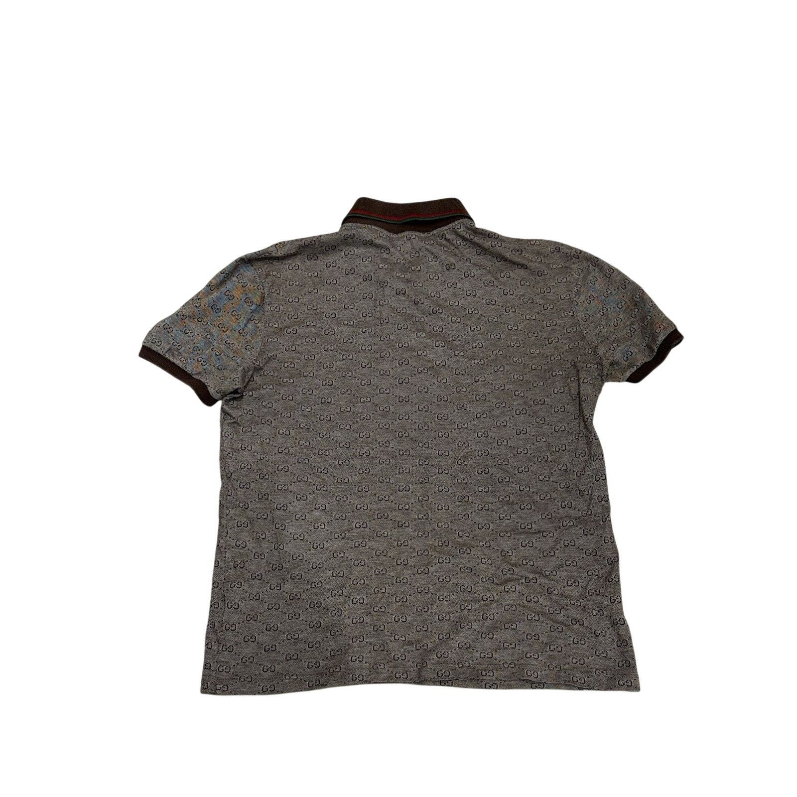 Gucci Gucci GG Monogram Polo Shirt L Brown Slim Fit Web Collar Size US L / EU 52-54 / 3 - 4 Thumbnail