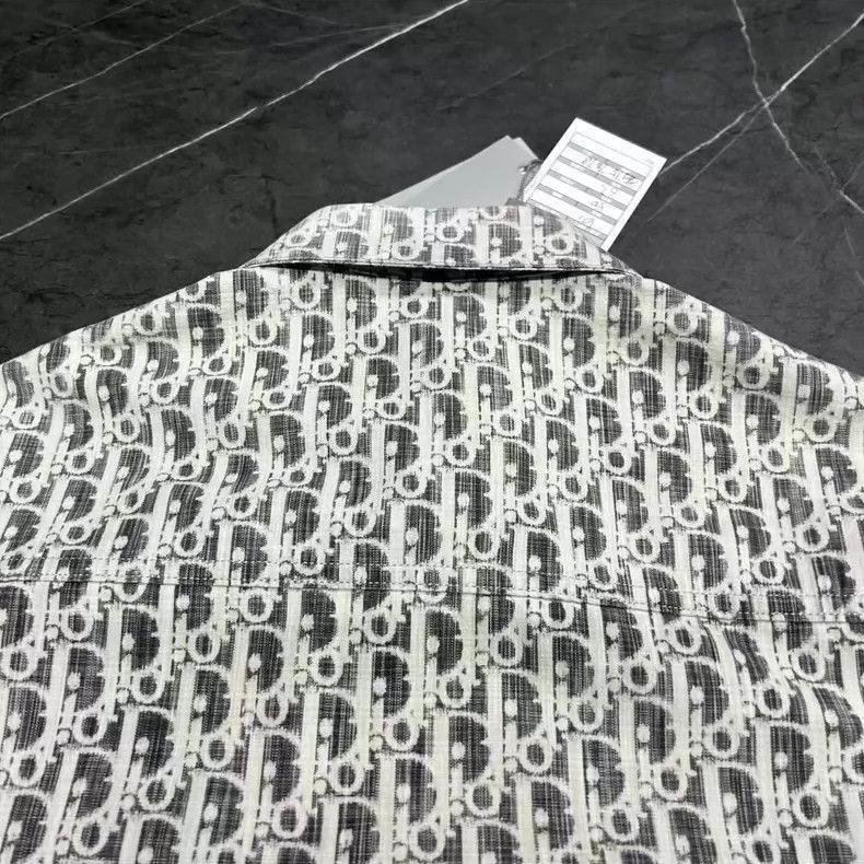Dior DIOR Water Washed Gray Denim Logo Shirt-2506 Size US L / EU 52-54 / 3 - 8 Thumbnail
