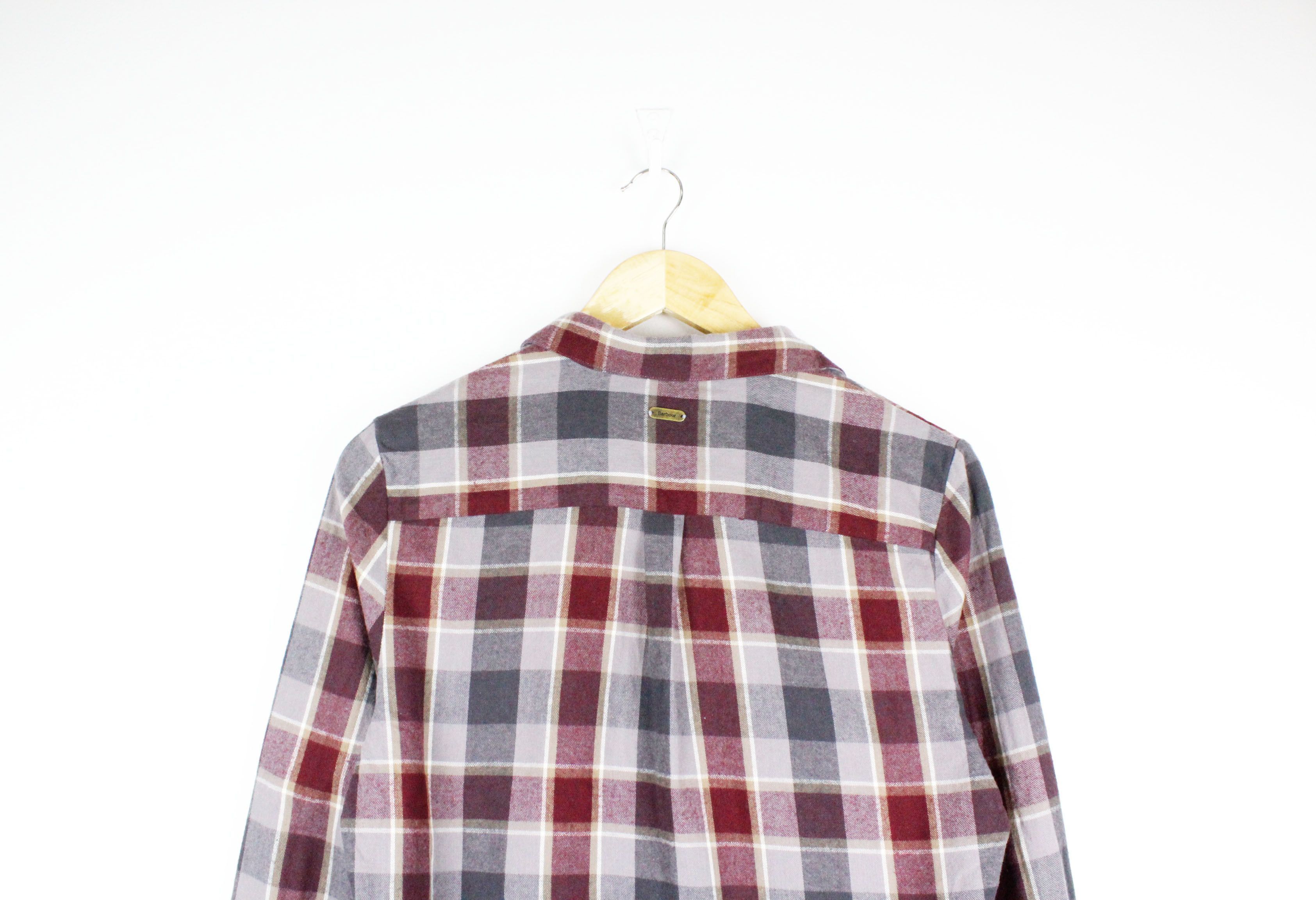 Barbour × Vintage Womens Barbour Flannel Bower Check Tartan Classic Shirt Size L / US 10 / IT 46 - 5 Thumbnail