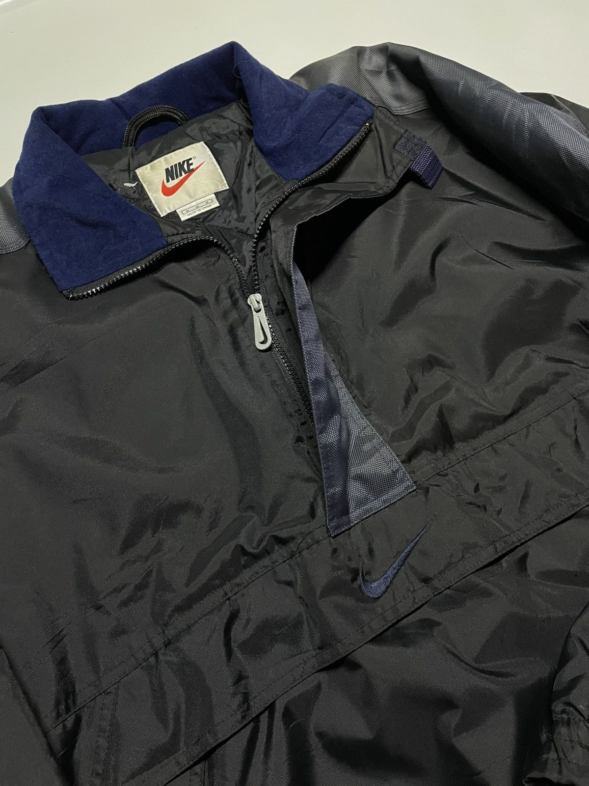 Nike × Vintage Nike 90s Heavy Halfzip Nylon Biglogo windbreaker Jacket Size US M / EU 48-50 / 2 - 7 Thumbnail