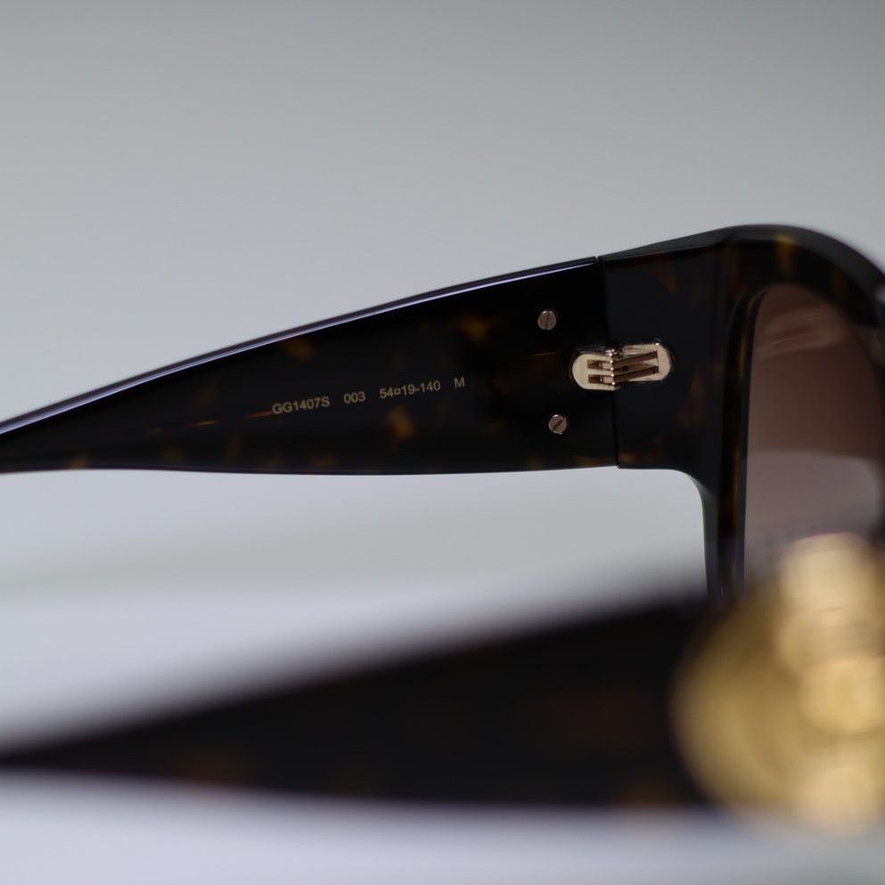 Gucci NEW Gucci Sunglasses GG1407S 003 Dark Havana/Brown Gradient Size ONE SIZE - 5 Thumbnail