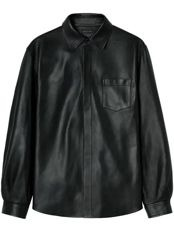 John Elliott John Elliott Black Leather Cloak Sz1/S Size US S / EU 44-46 / 1 - 1 Thumbnail