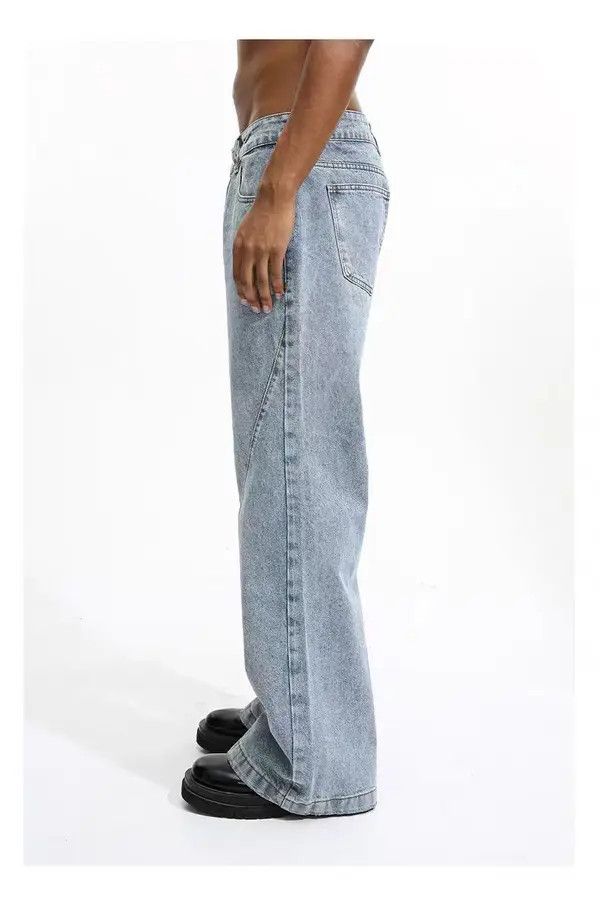 VIBE washed faded ripped y2k flared jeans Size US 32 / EU 48 - 4 Thumbnail