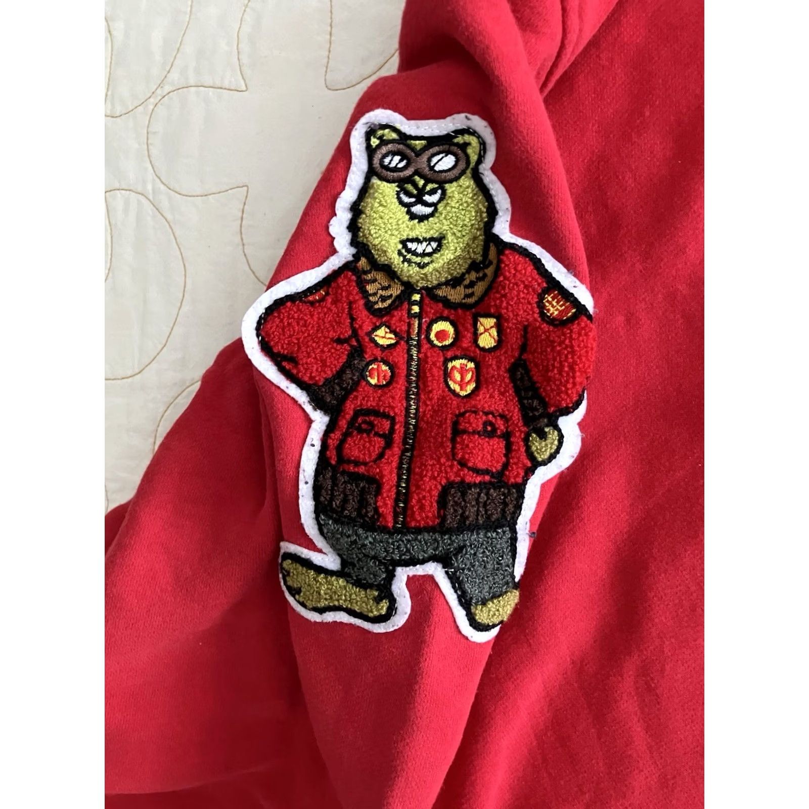 Vintage Top Gun Tomcat Patch Pullover Hoodie Red 3XL Men Hoodie Mens Regular Fit Hooded Patch Maverick F14 Cat Side Patches Movie Theme Vintage: No Size US XXL / EU 58 / 5 - 4 Thumbnail