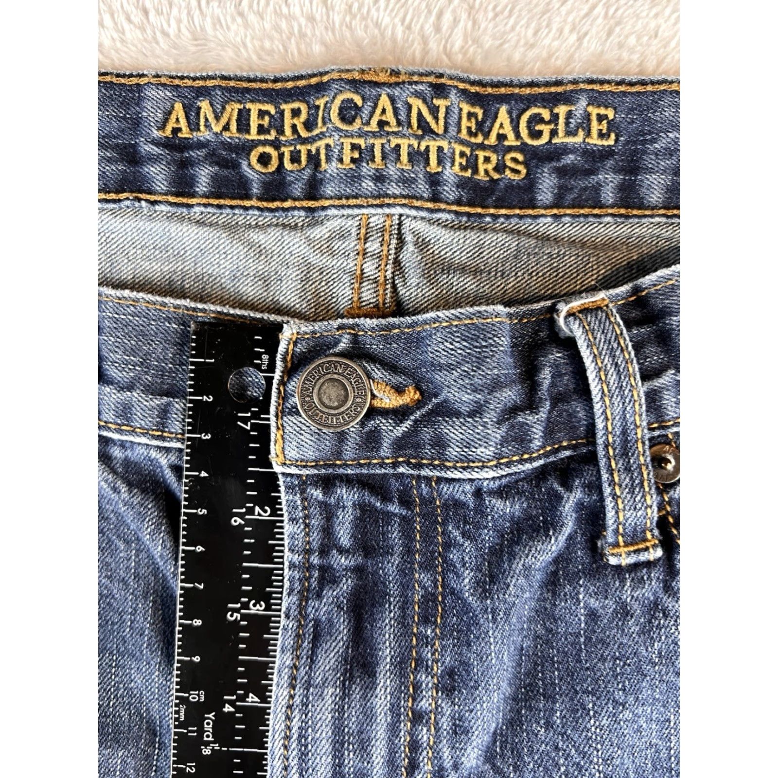 American Eagle Outfitters American Eagle Outfitters Jeans Mens 36x32 36x29 Blue Denim Straight Preppy Cowboy 5-Pocket Mens Regular Jeans Blue Denim Vintage No Size US 36 / EU 52 - 7 Thumbnail