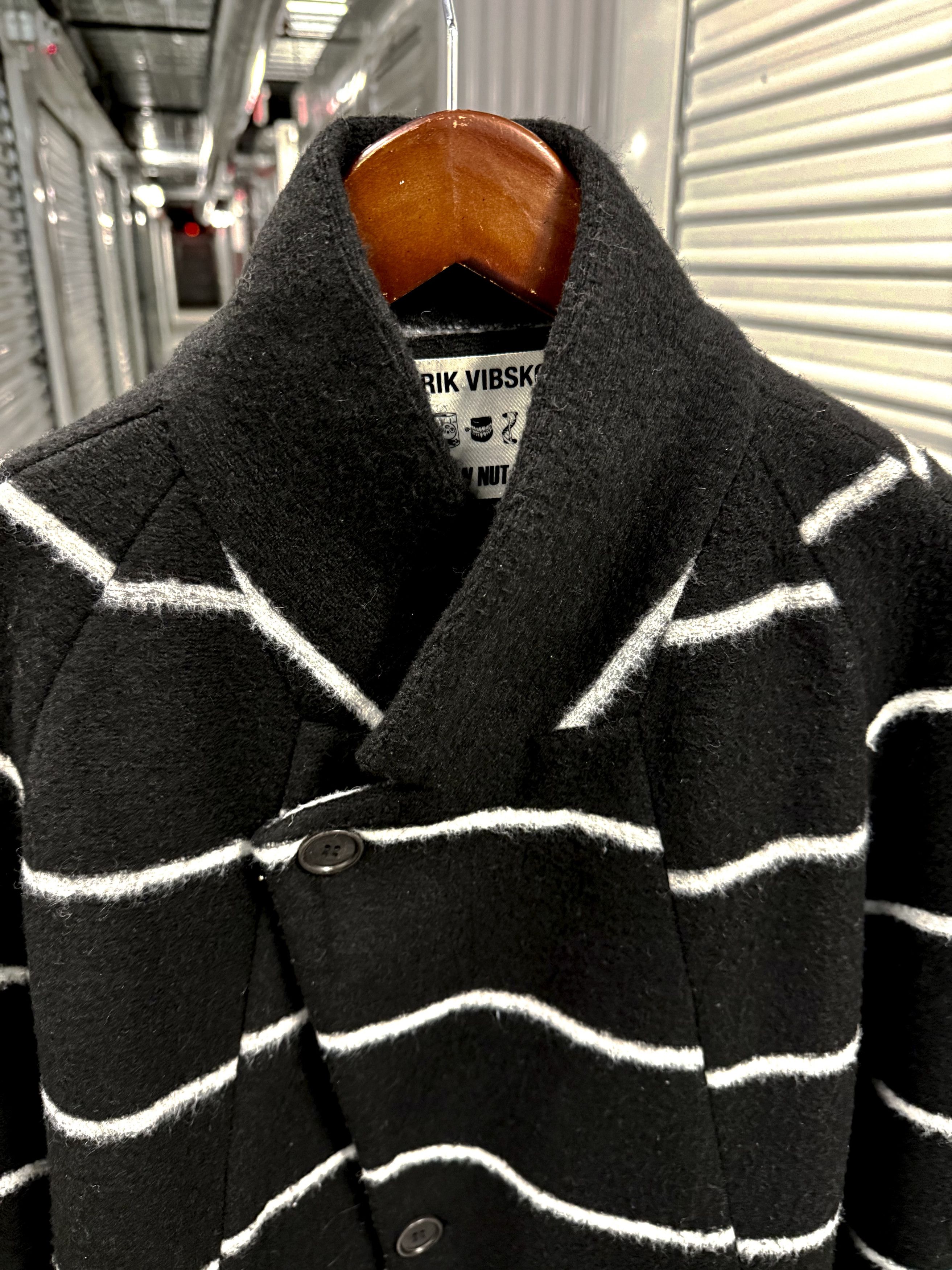 Henrik Vibskov Henrik Vibskov Striped Neoprene Coat sz M Size US M / EU 48-50 / 2 - 3 Thumbnail