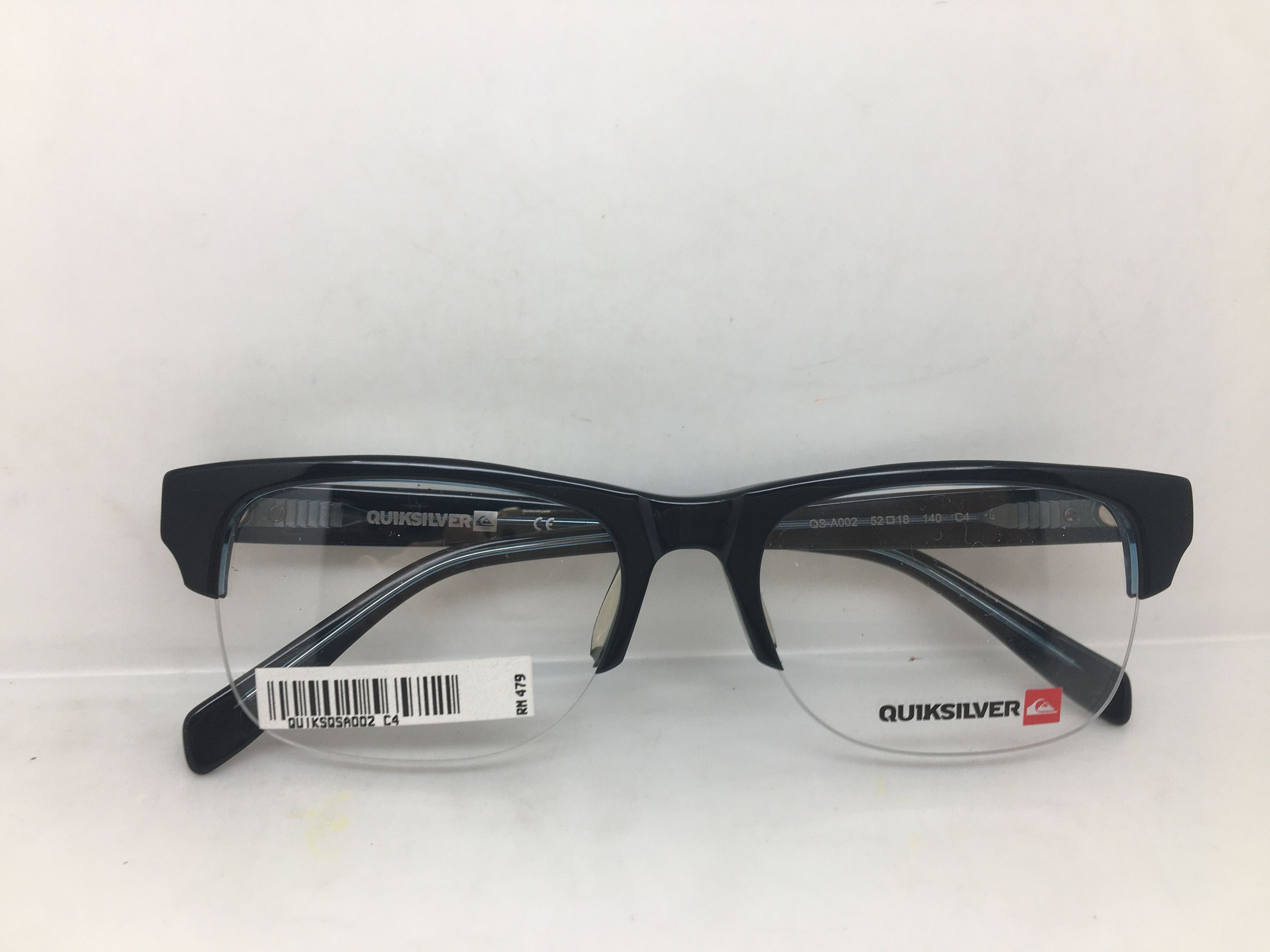 Other Quiksilver QS-A002 Malcolm X Black Blue Eyeglasses Frame Size ONE SIZE - 6 Thumbnail