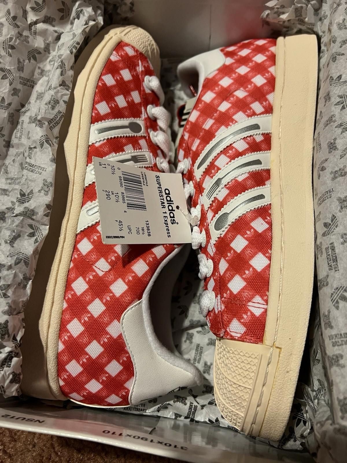 Adidas ADIDAS 35th ANNIVERSARY SUPERSTAR UPPER PLAYGROUND 133636 Size US 11 / EU 44 - 4 Thumbnail