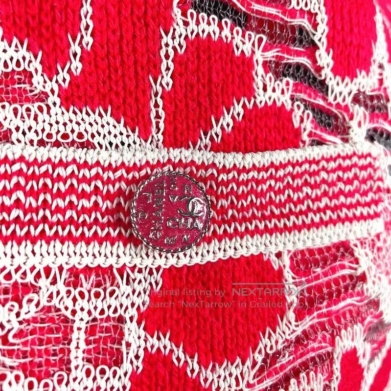 Chanel Chanel Red Wool Blend Short Sleeve T-Shirt . Size S / US 4 / IT 40 - 5 Thumbnail