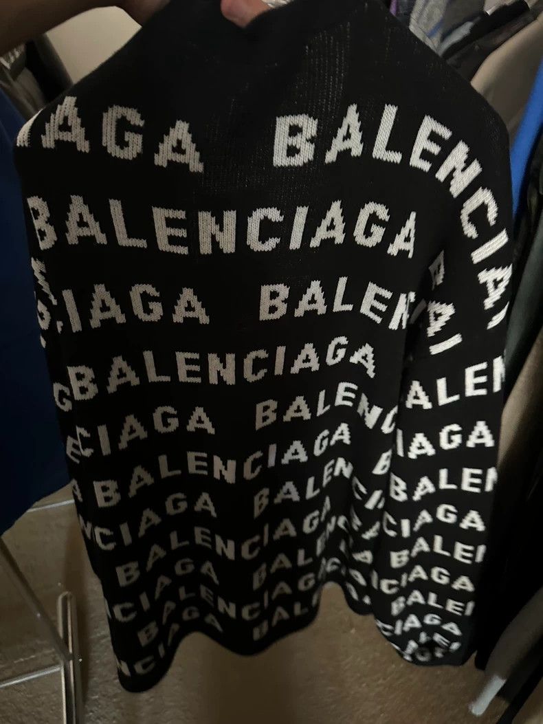 Balenciaga Balenciaga Barrage Sweater, Black and White Colorway Size US M / EU 48-50 / 2 - 2 Thumbnail