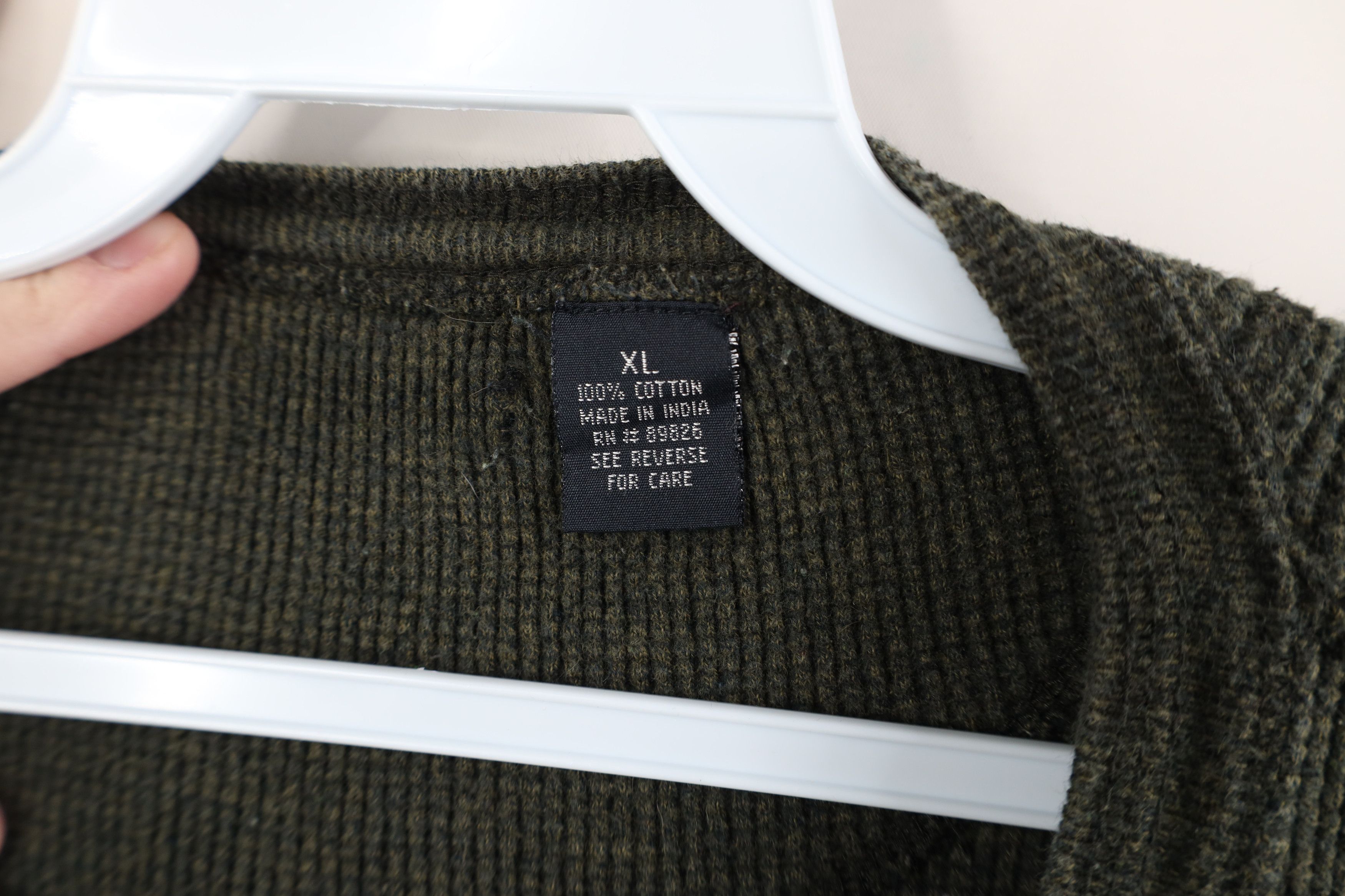 Vintage Vintage 90s Streetwear Knit Long Sleeve Henley T-Shirt Size US XL / EU 56 / 4 - 5 Thumbnail