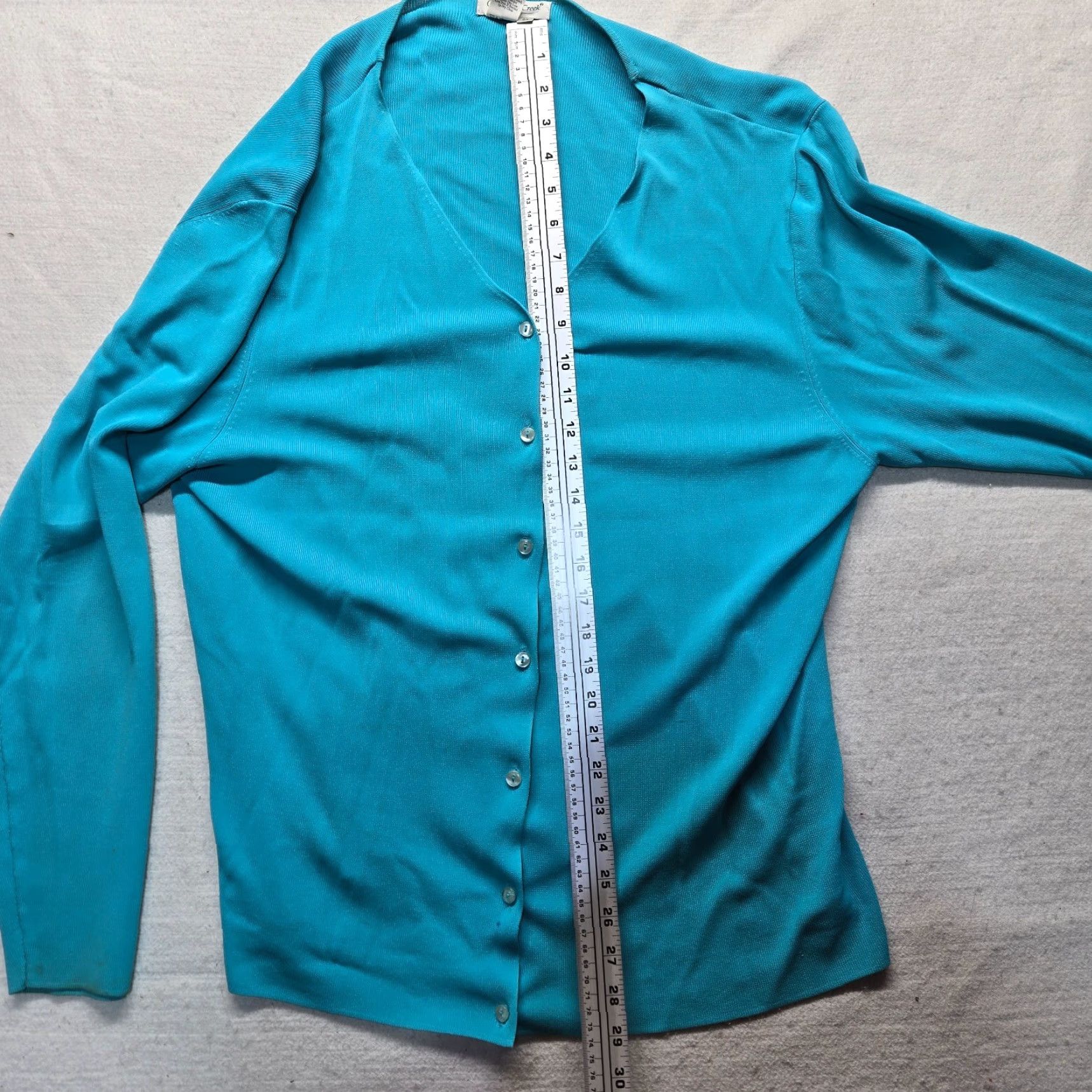 Coldwater Creek Coldwater Creek Cardigan Woman Plus 2X Solid Blue Button Down Sweater Adult Womens Long Sleeve Round Neck Size XXL / US 16-18 / IT 52-54 - 7 Thumbnail