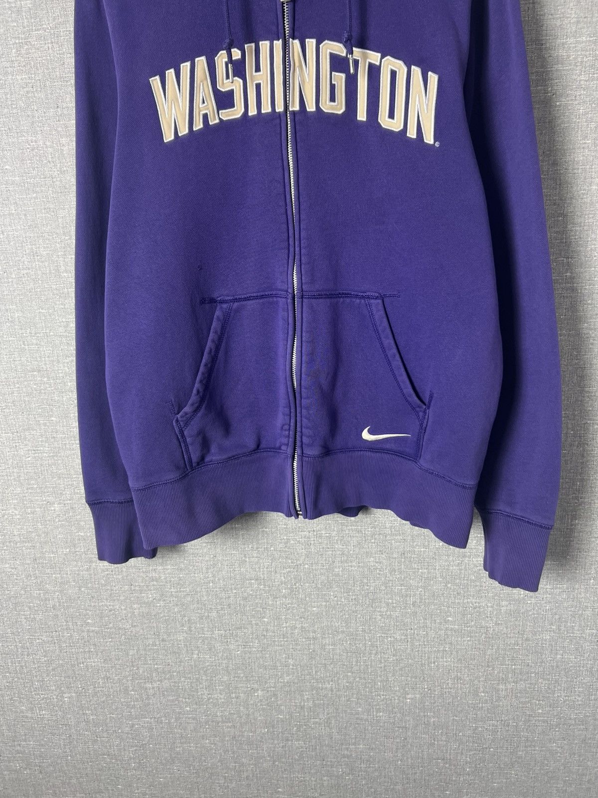 Nike × Vintage Vintage Nike Washington Embroidered Big logo Full Zip Hoodie Size US L / EU 52-54 / 3 - 7 Thumbnail