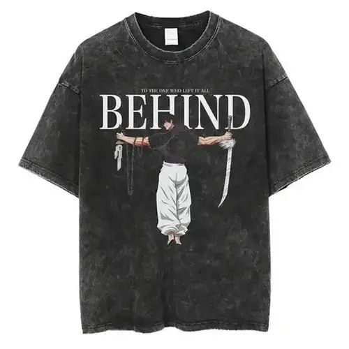 Anime Graphic Print Jujutsu Kaisen Washed T-shirt Size US XXL / EU 58 / 5 - 1 Thumbnail