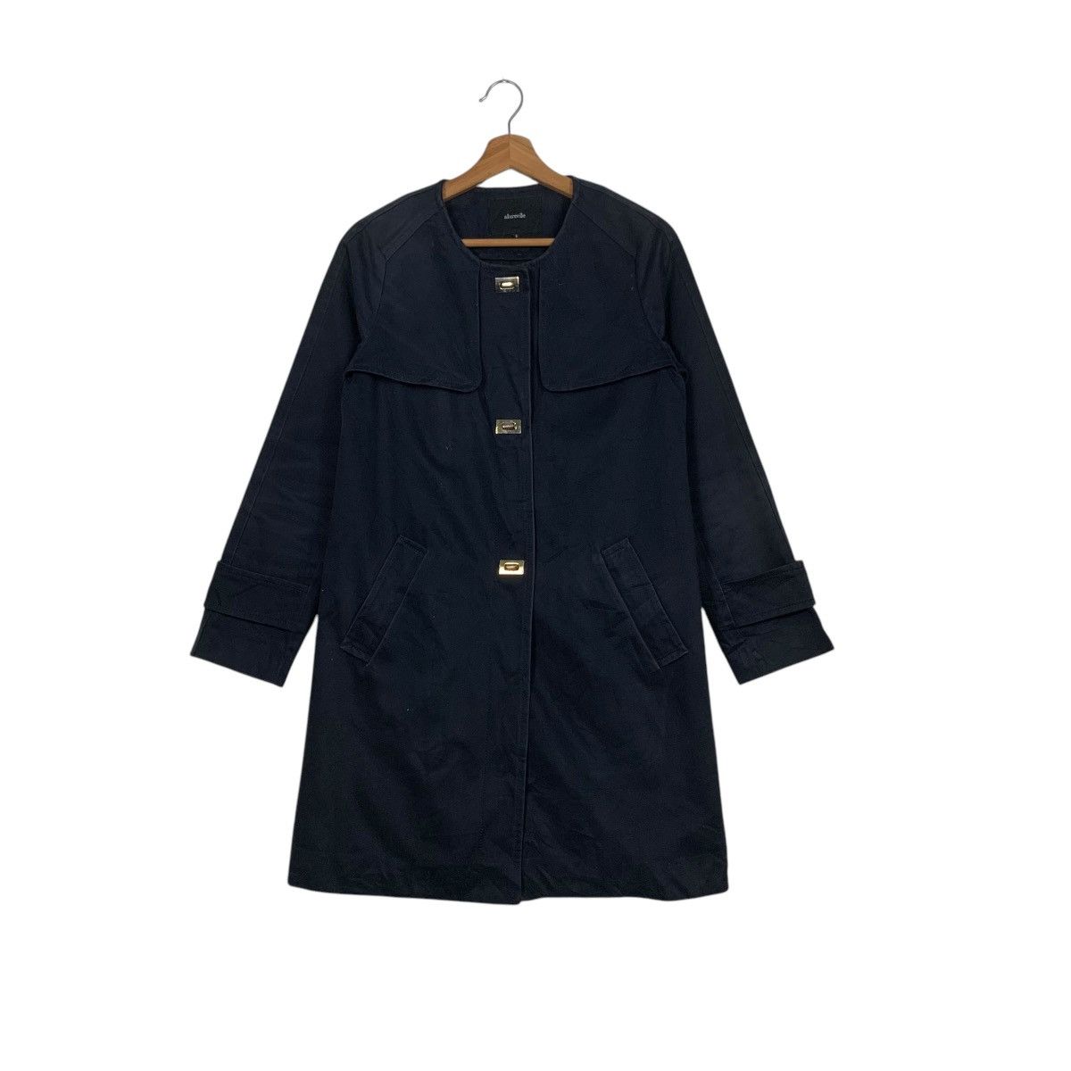 Japanese Brand ALLUREVILLE Made in Japan Poly Rayon Overcoat #1650-C73 Size US S / EU 44-46 / 1 - 1 Thumbnail
