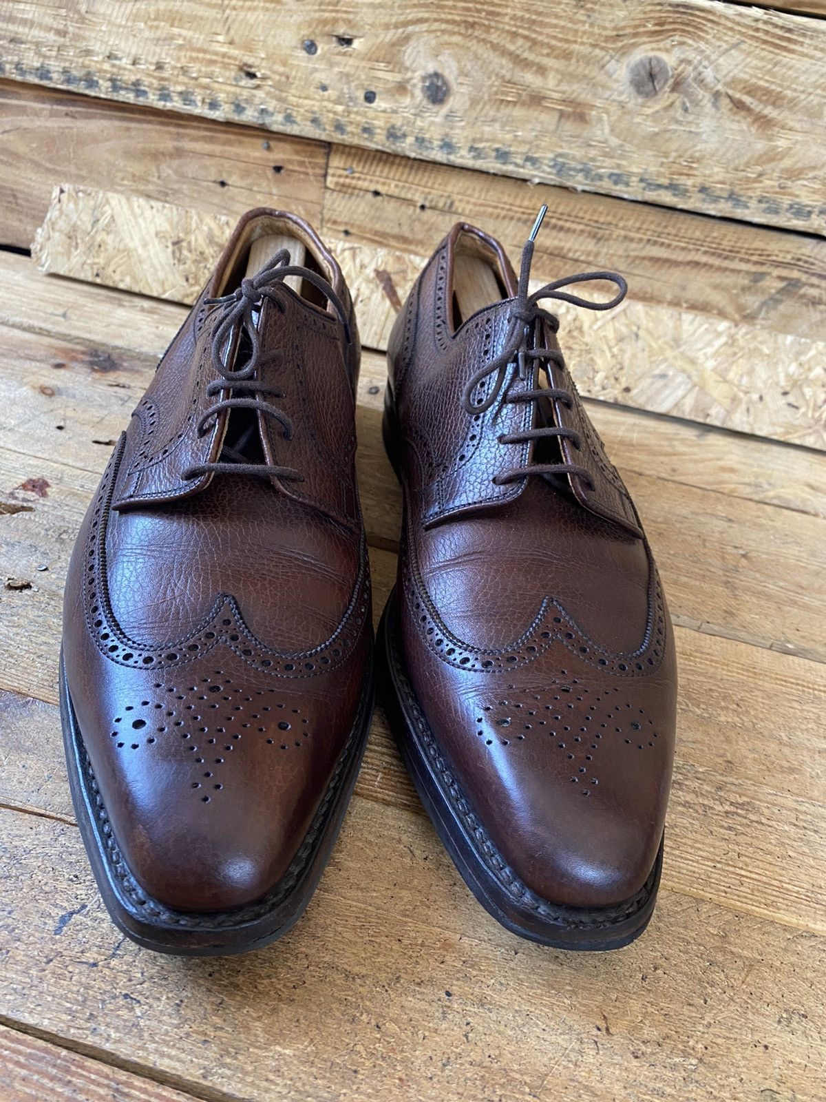 Crockett & Jones Crockett and jones rugby pebble grain brown leather oxford Size US 11.5 / EU 44-45 - 11 Thumbnail